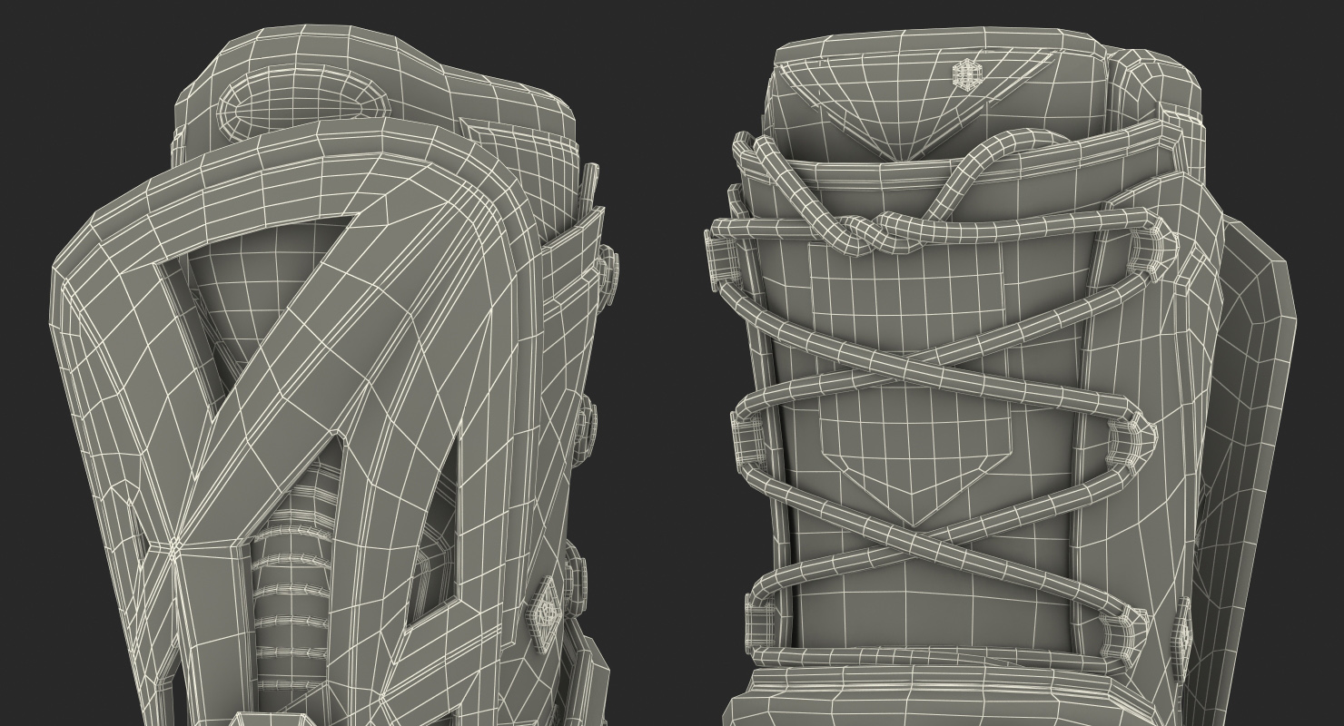 3D model Snowboard with Nitro Staxx Bindings and Boots