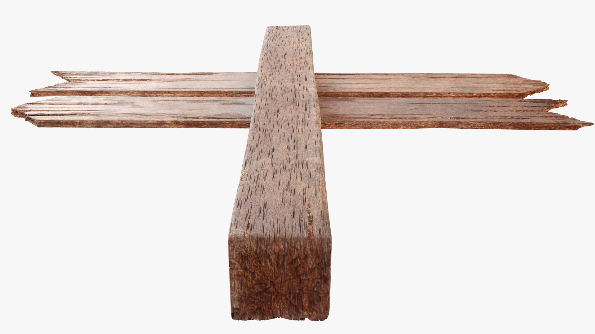 3D model Old Wooden Signpost Mockup Set