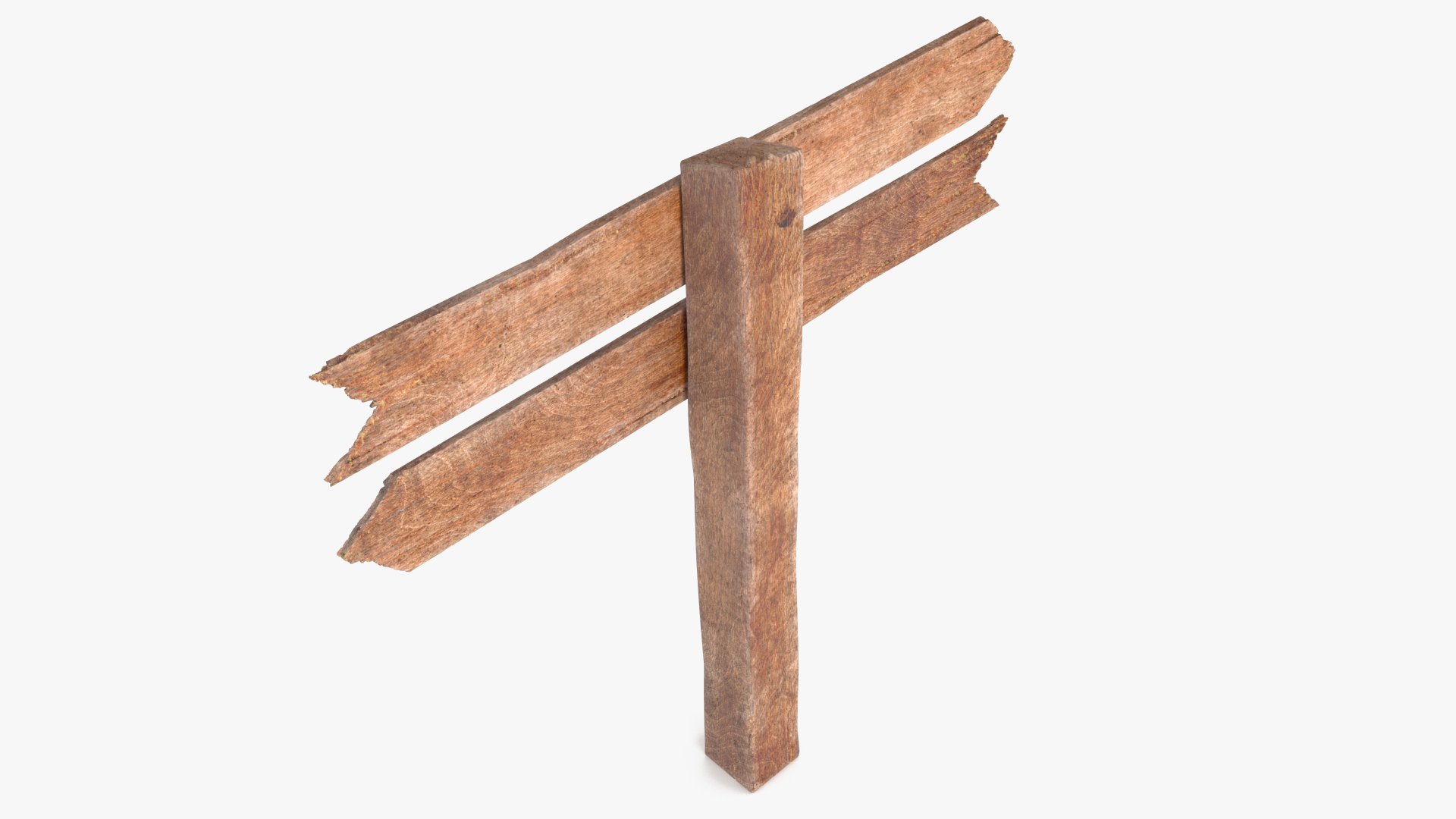 3D model Old Wooden Signpost Mockup Set