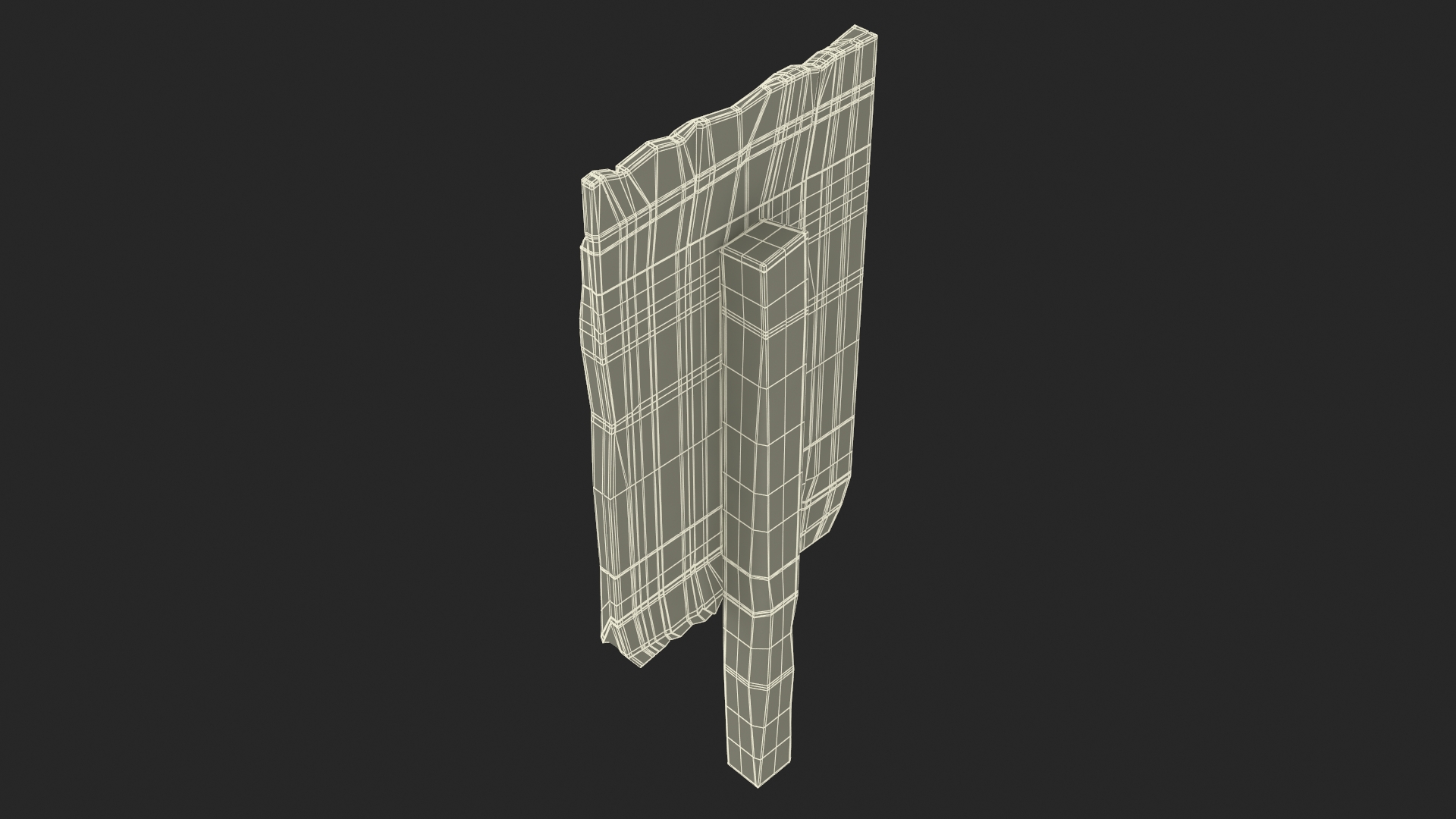 3D model Old Wooden Signpost Mockup Set