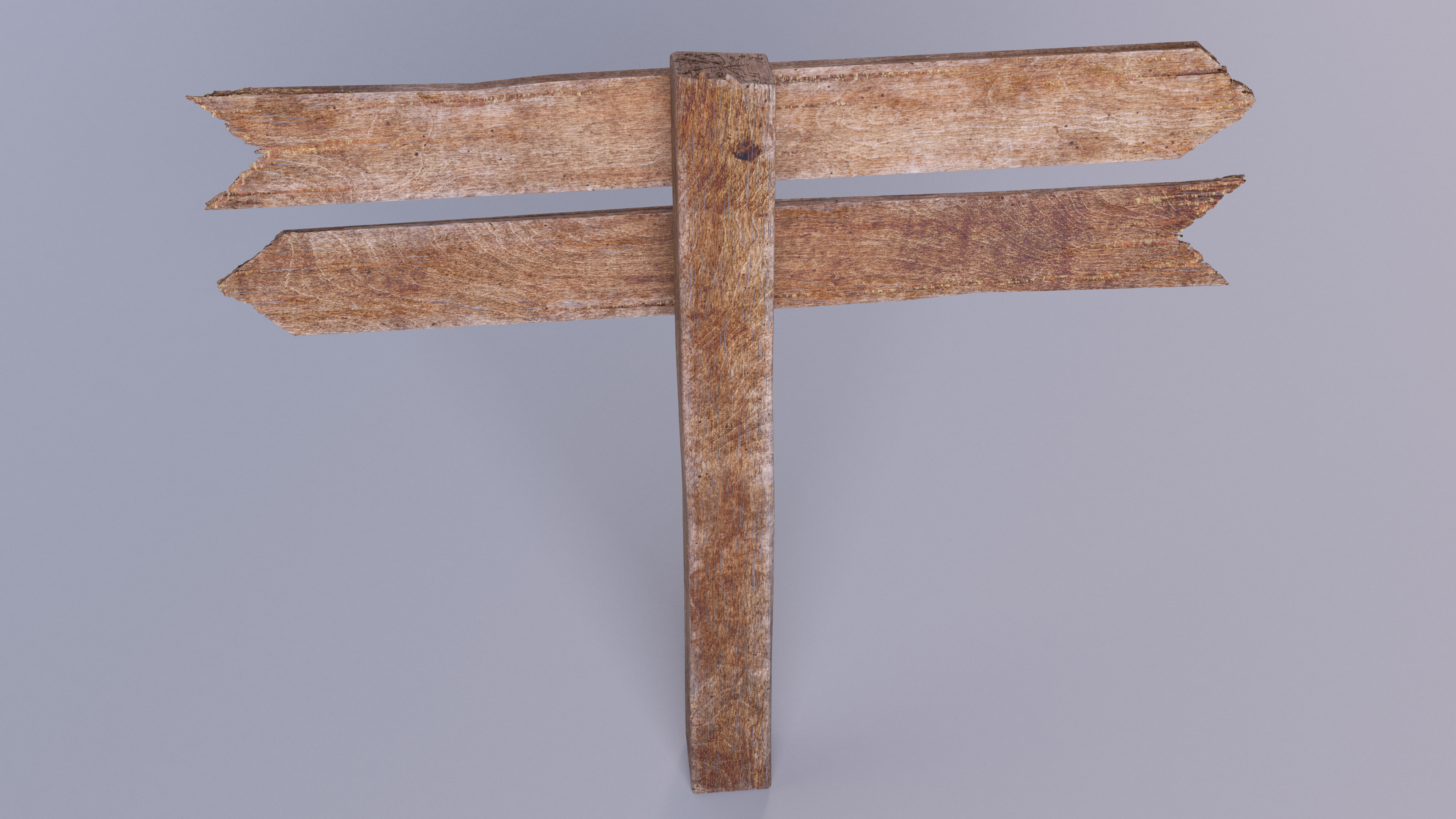 3D model Old Wooden Signpost Mockup Set