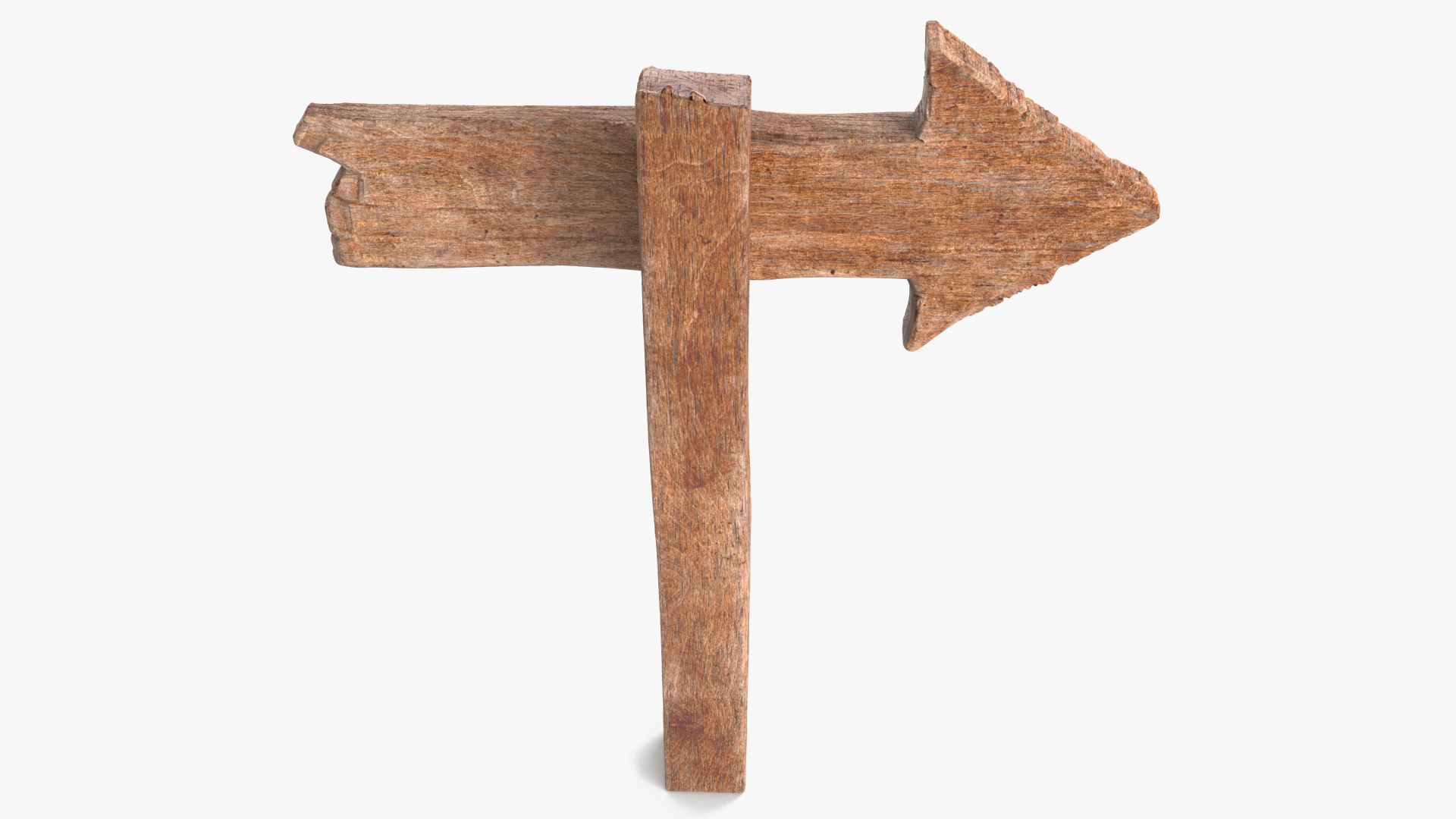 3D model Old Wooden Signpost Mockup Set