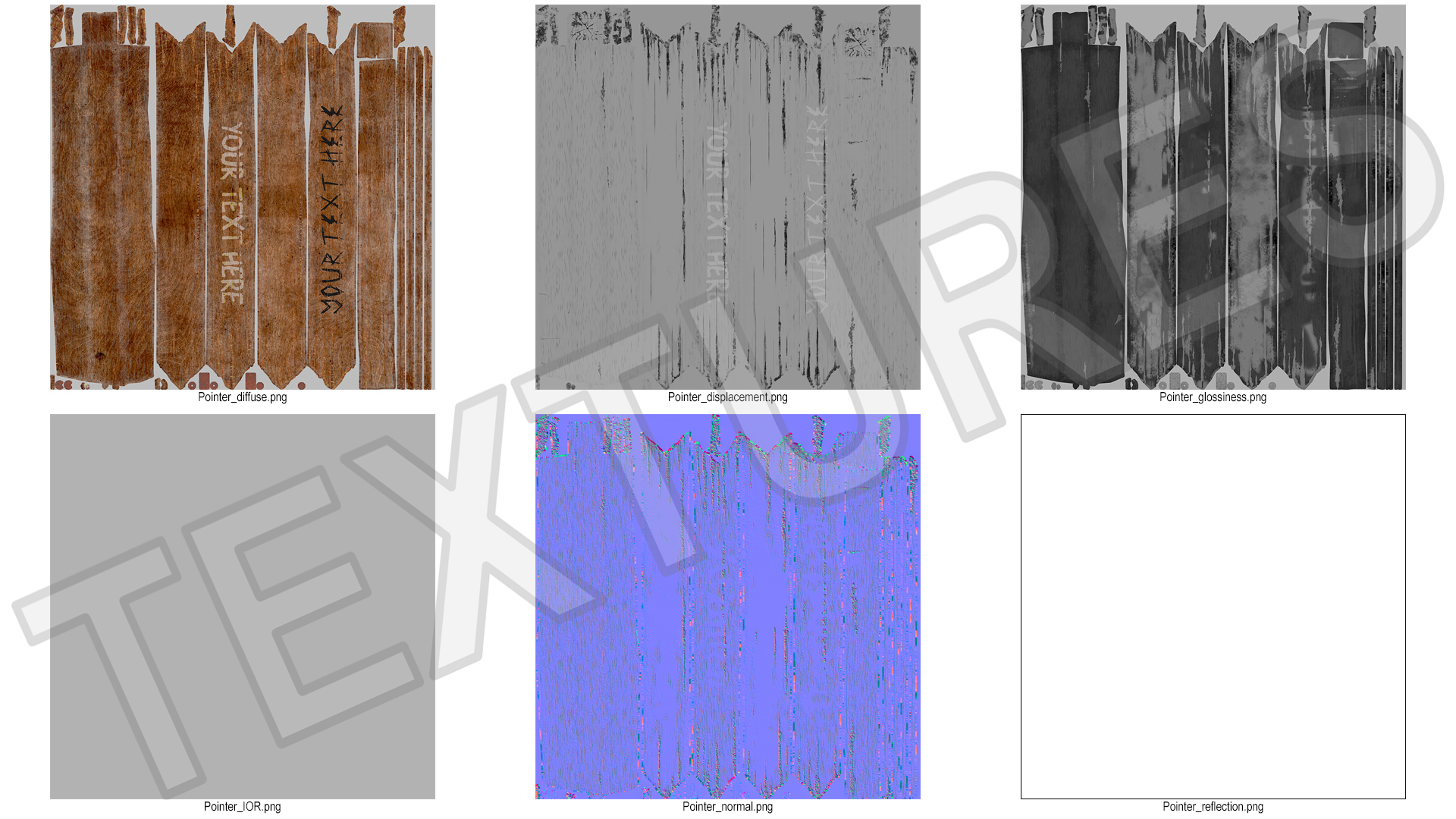 3D model Old Wooden Signpost Mockup Set