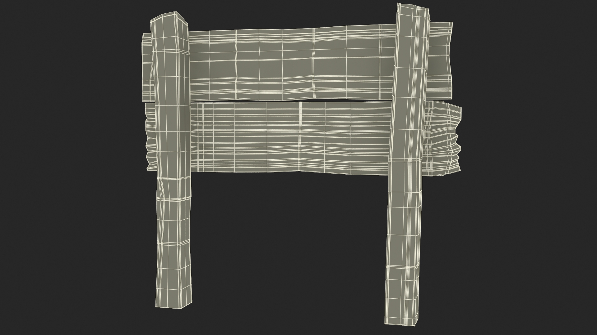 3D model Old Wooden Signpost Mockup Set