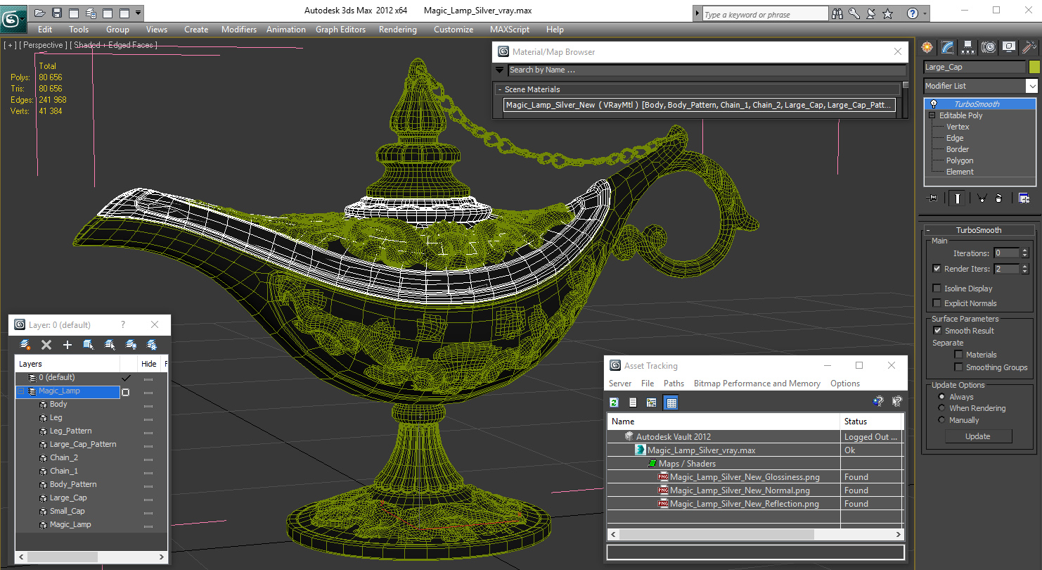 Magic Lamp Silver 3D