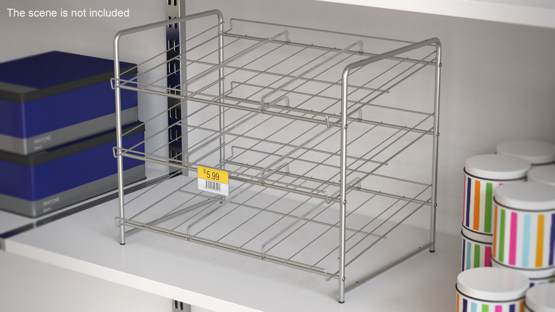 Metal Can Dispenser with Price Tag 3D model