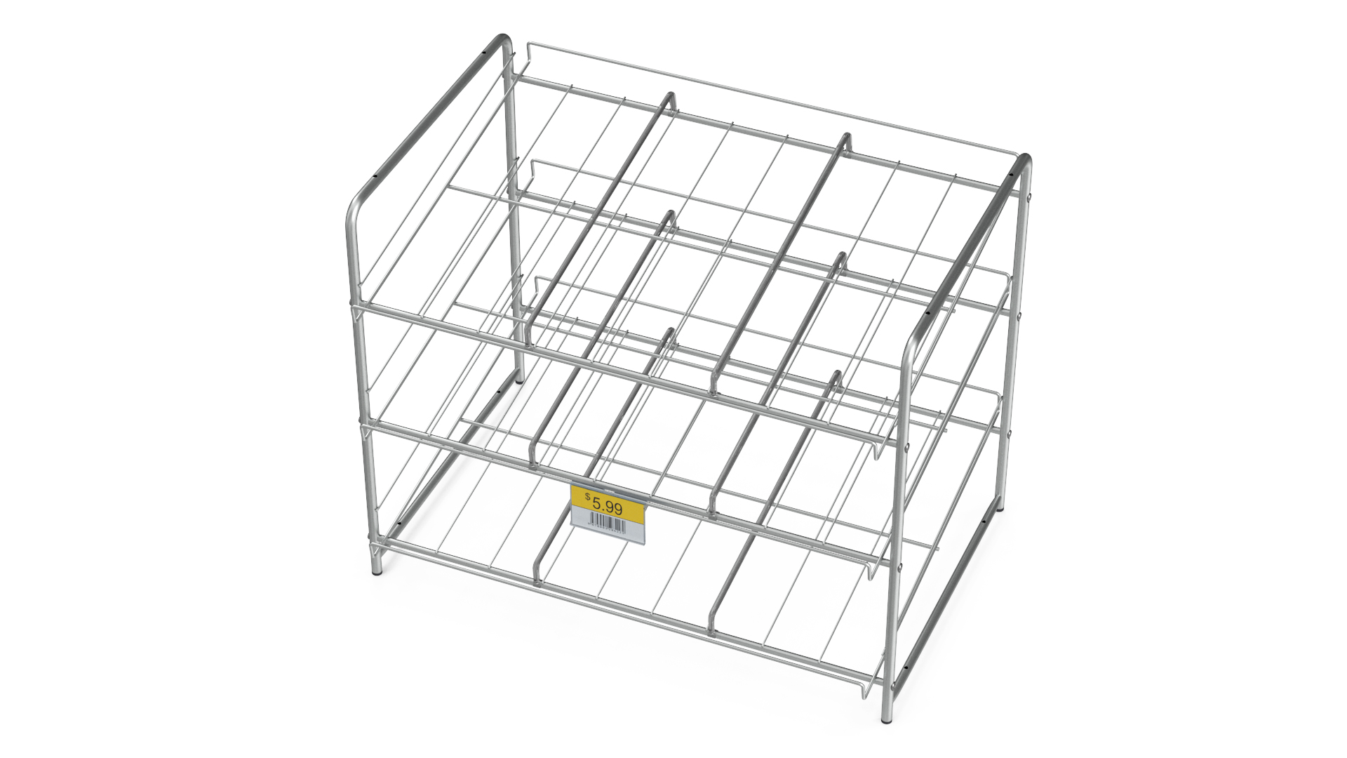 Metal Can Dispenser with Price Tag 3D model