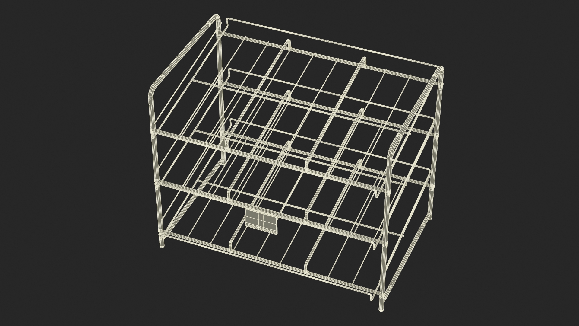 Metal Can Dispenser with Price Tag 3D model