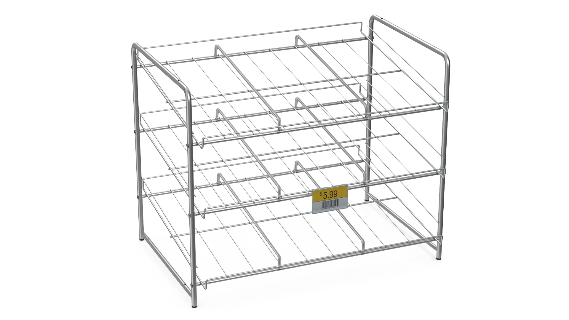 Metal Can Dispenser with Price Tag 3D model