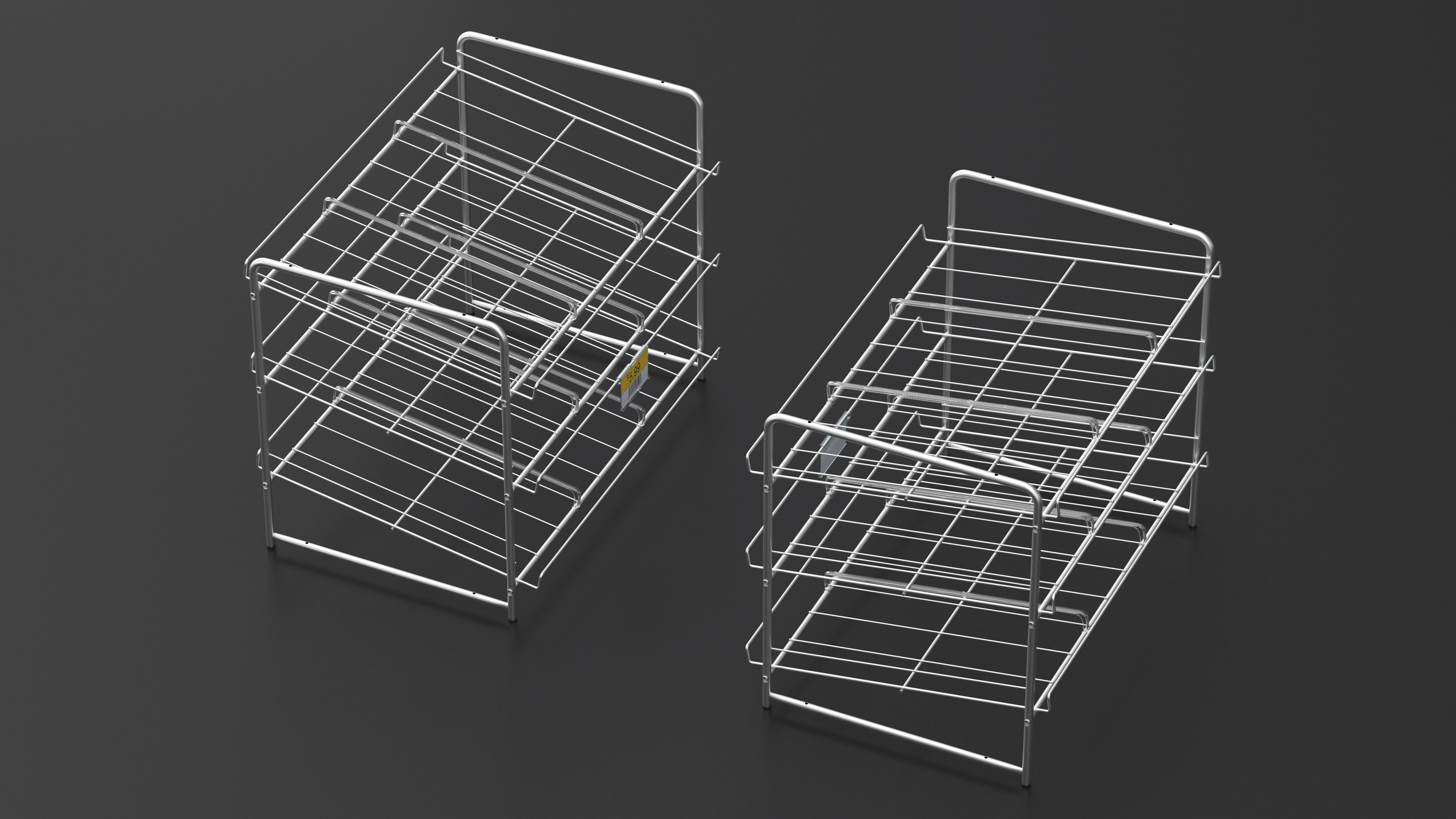 Metal Can Dispenser with Price Tag 3D model