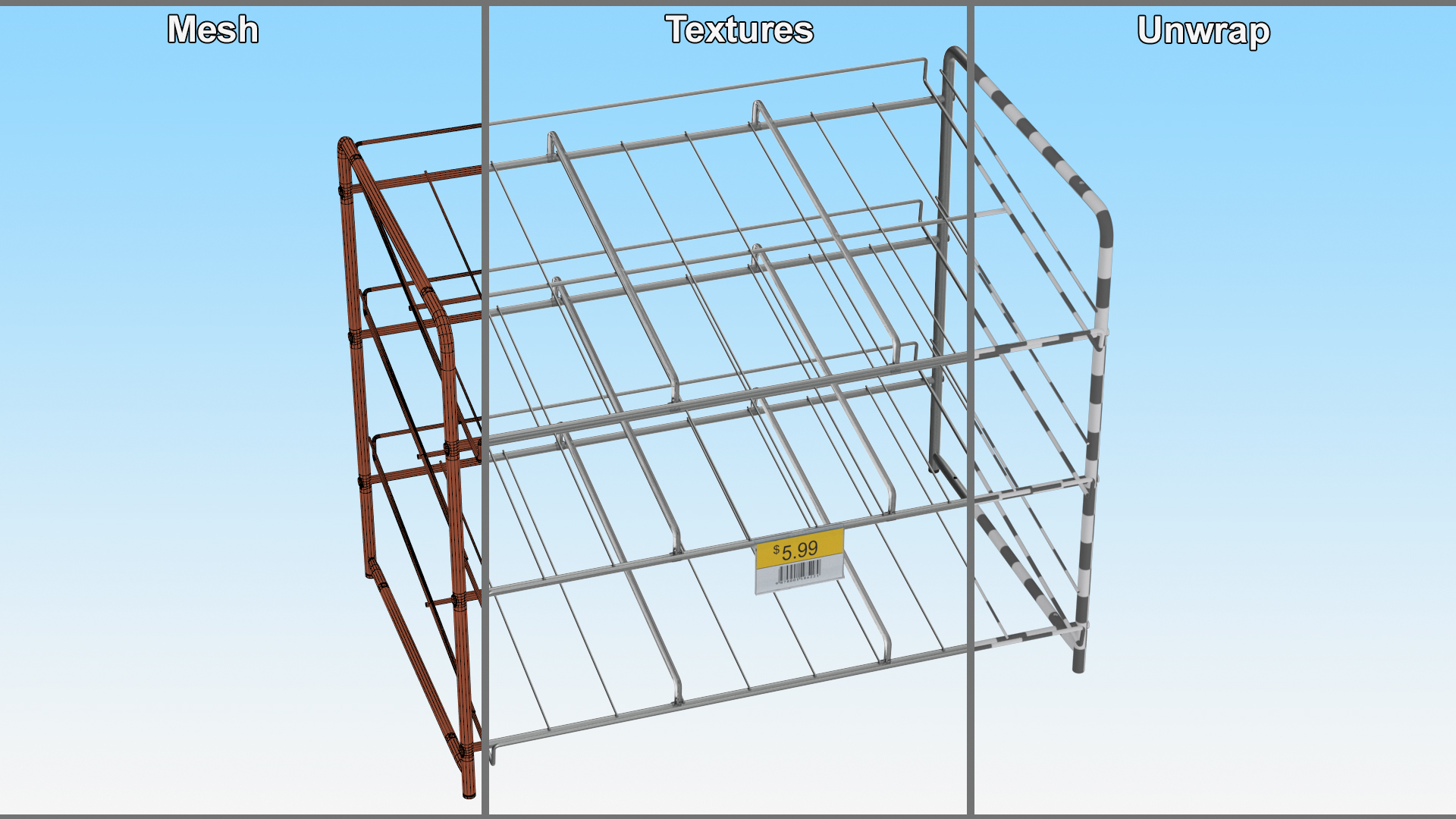 Metal Can Dispenser with Price Tag 3D model