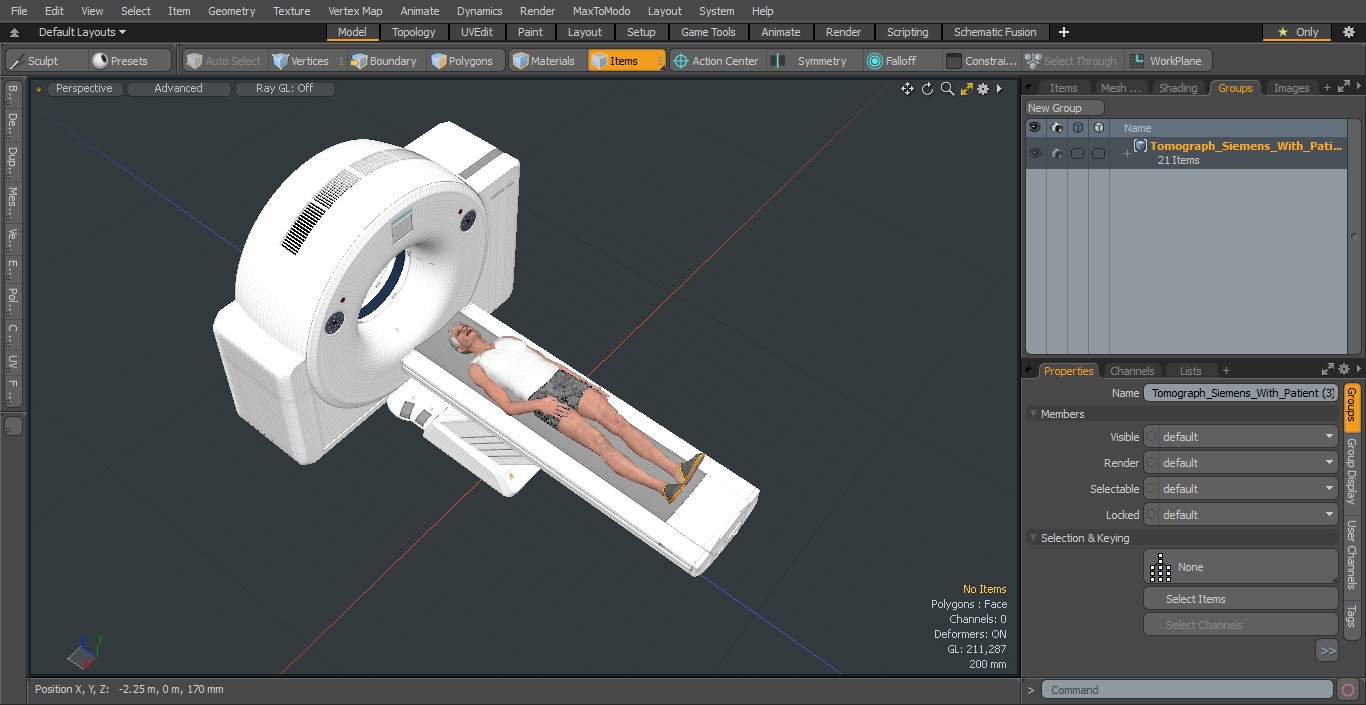 3D model Tomograph Siemens with Patient