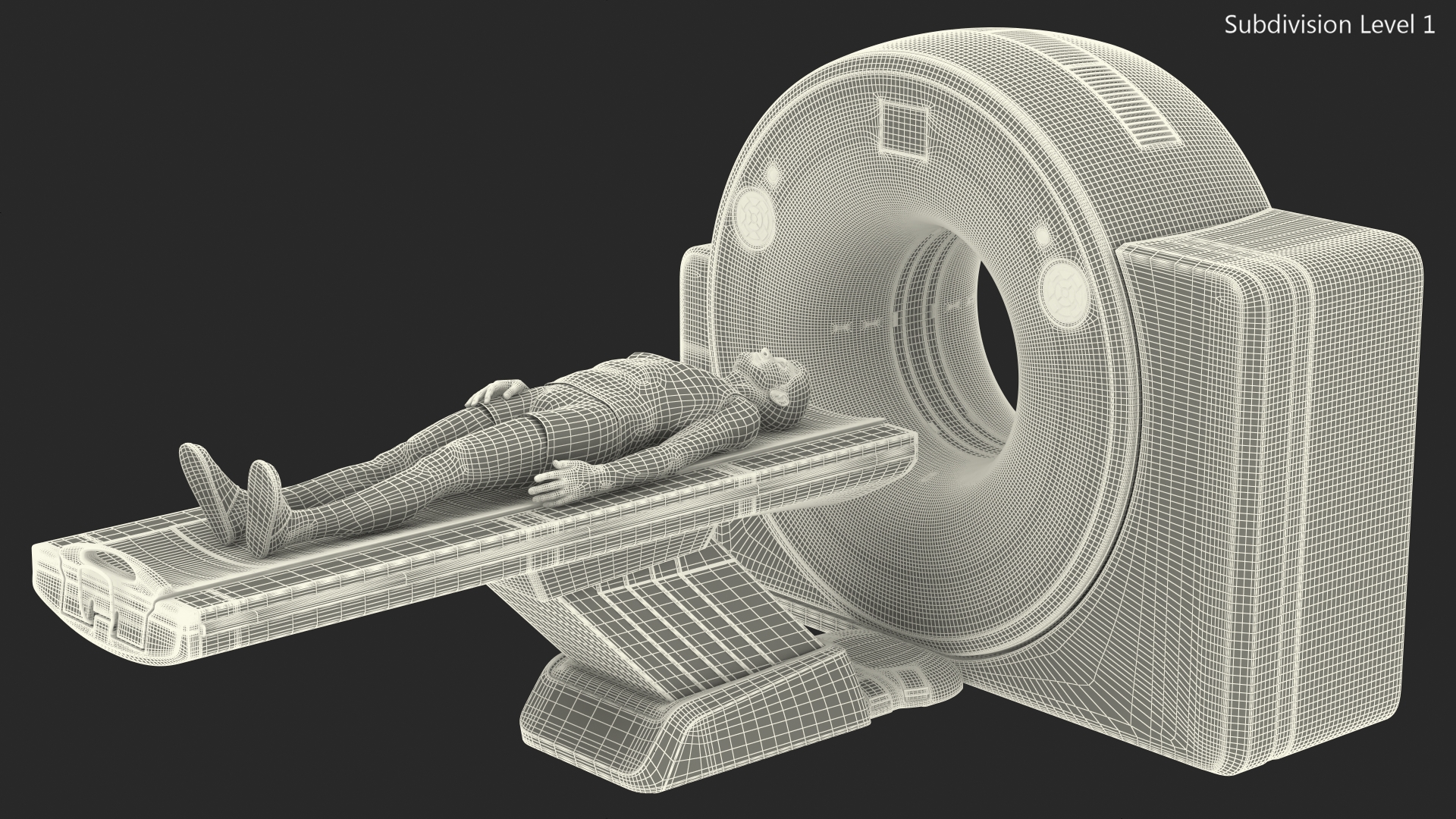 3D model Tomograph Siemens with Patient