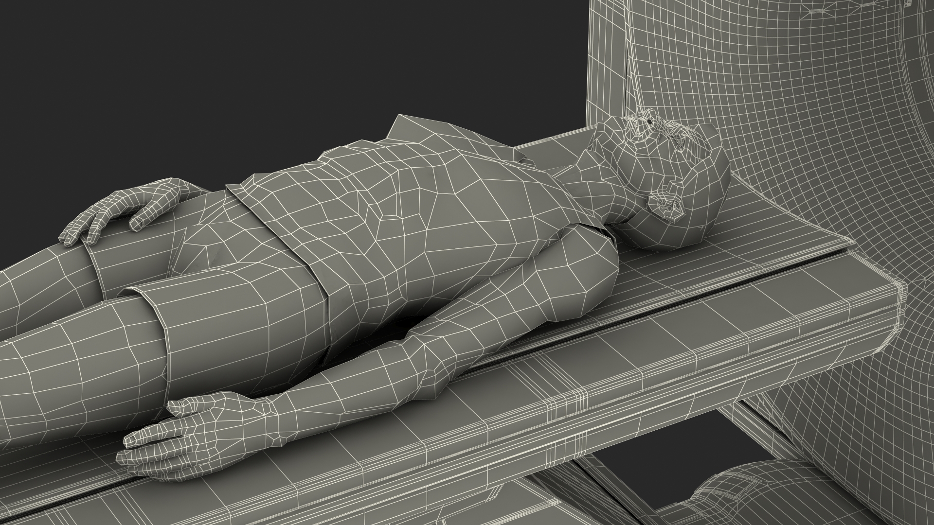 3D model Tomograph Siemens with Patient