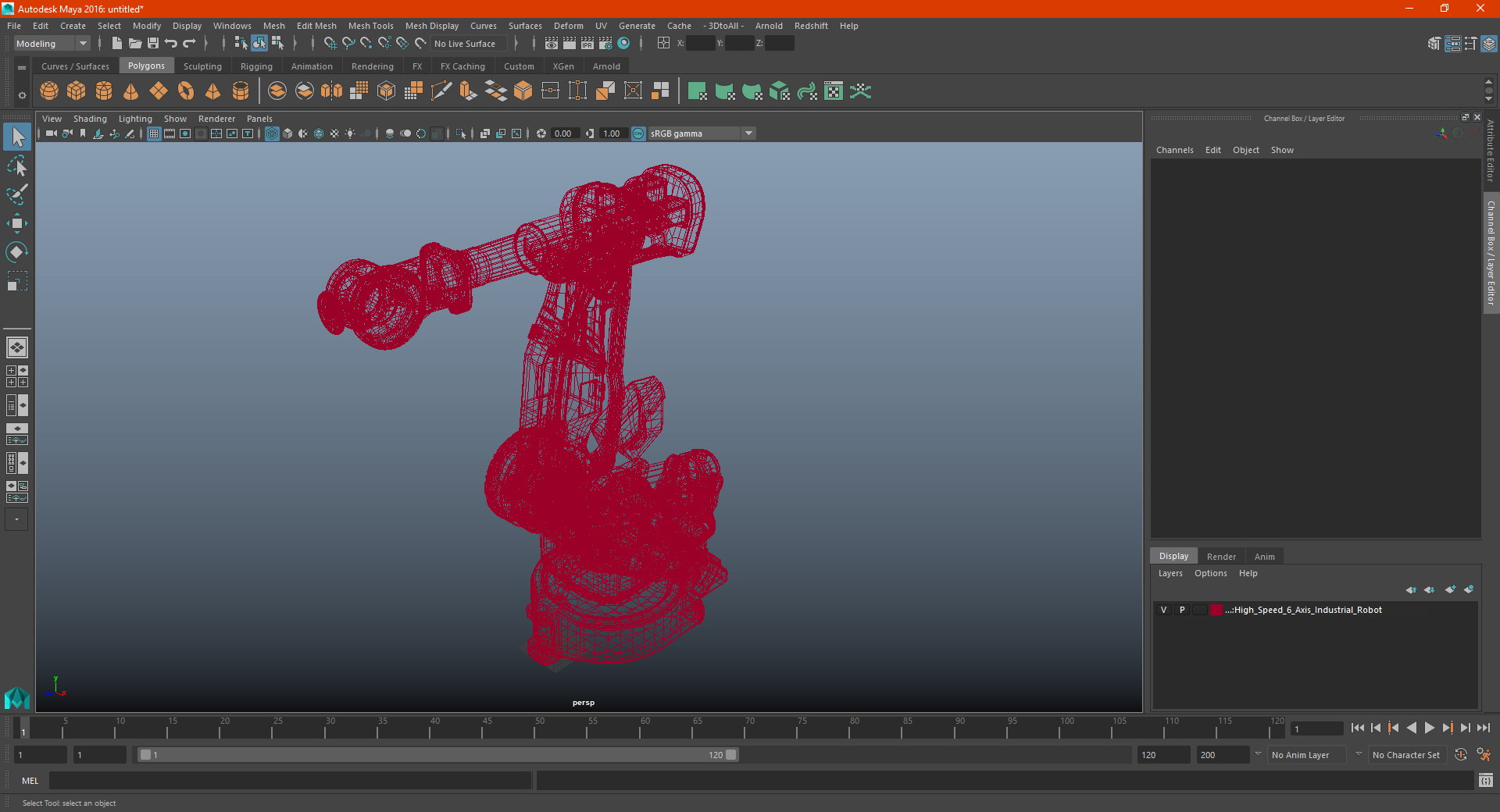 High Speed 6 Axis Industrial Robot 3D model