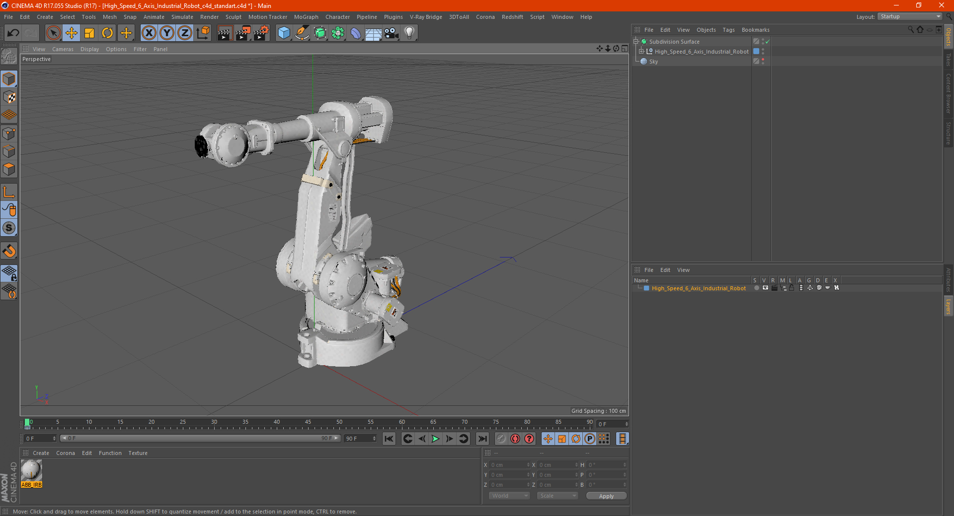 High Speed 6 Axis Industrial Robot 3D model