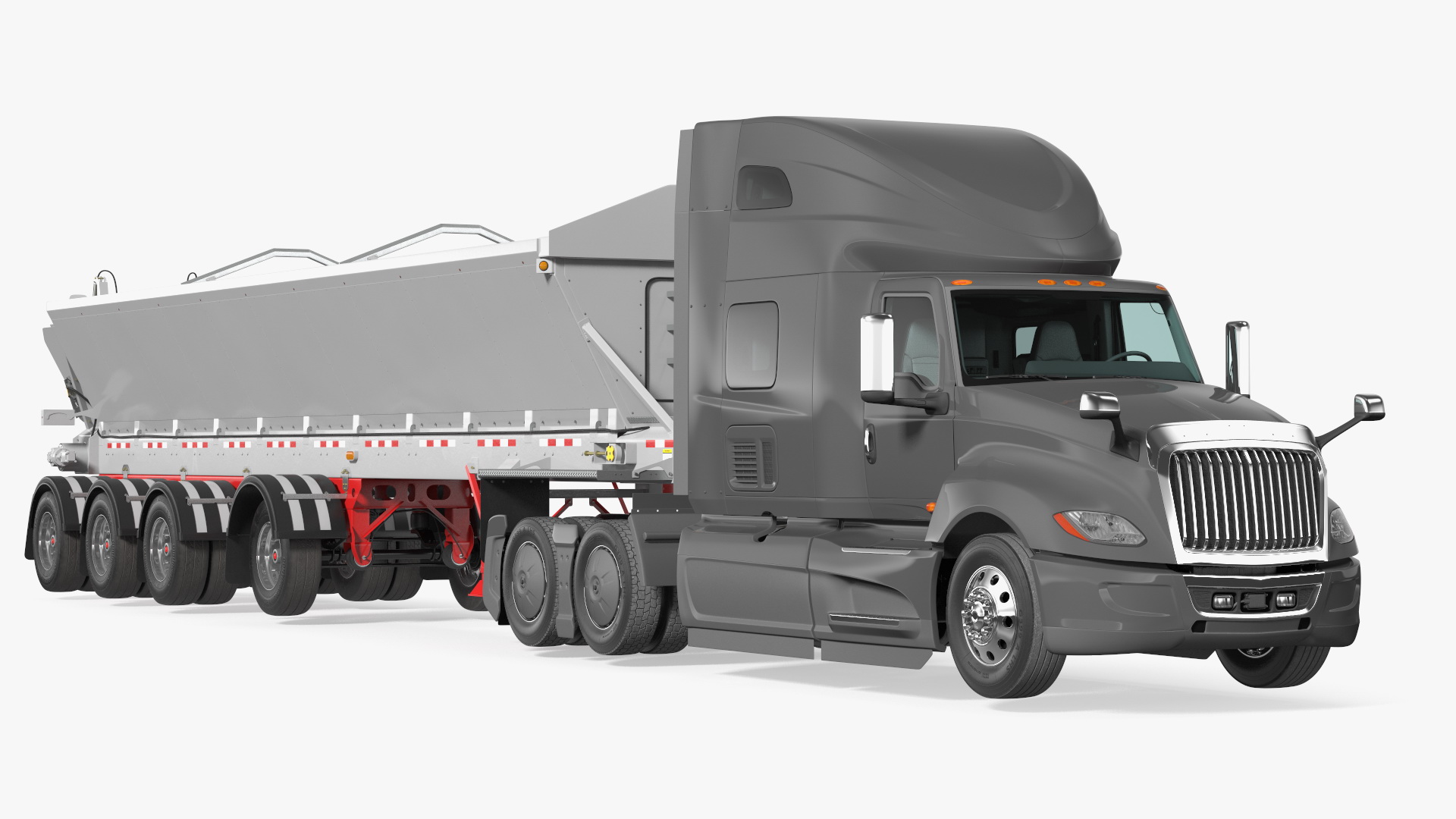 3D Heavy Truck With Bottom Trailer