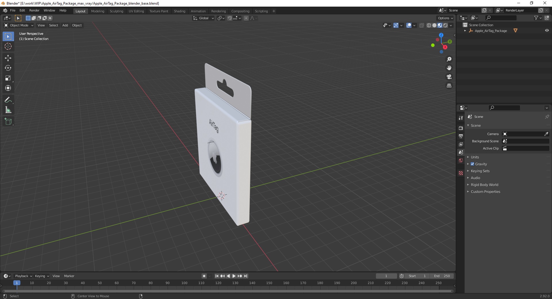 3D model Apple AirTag Package