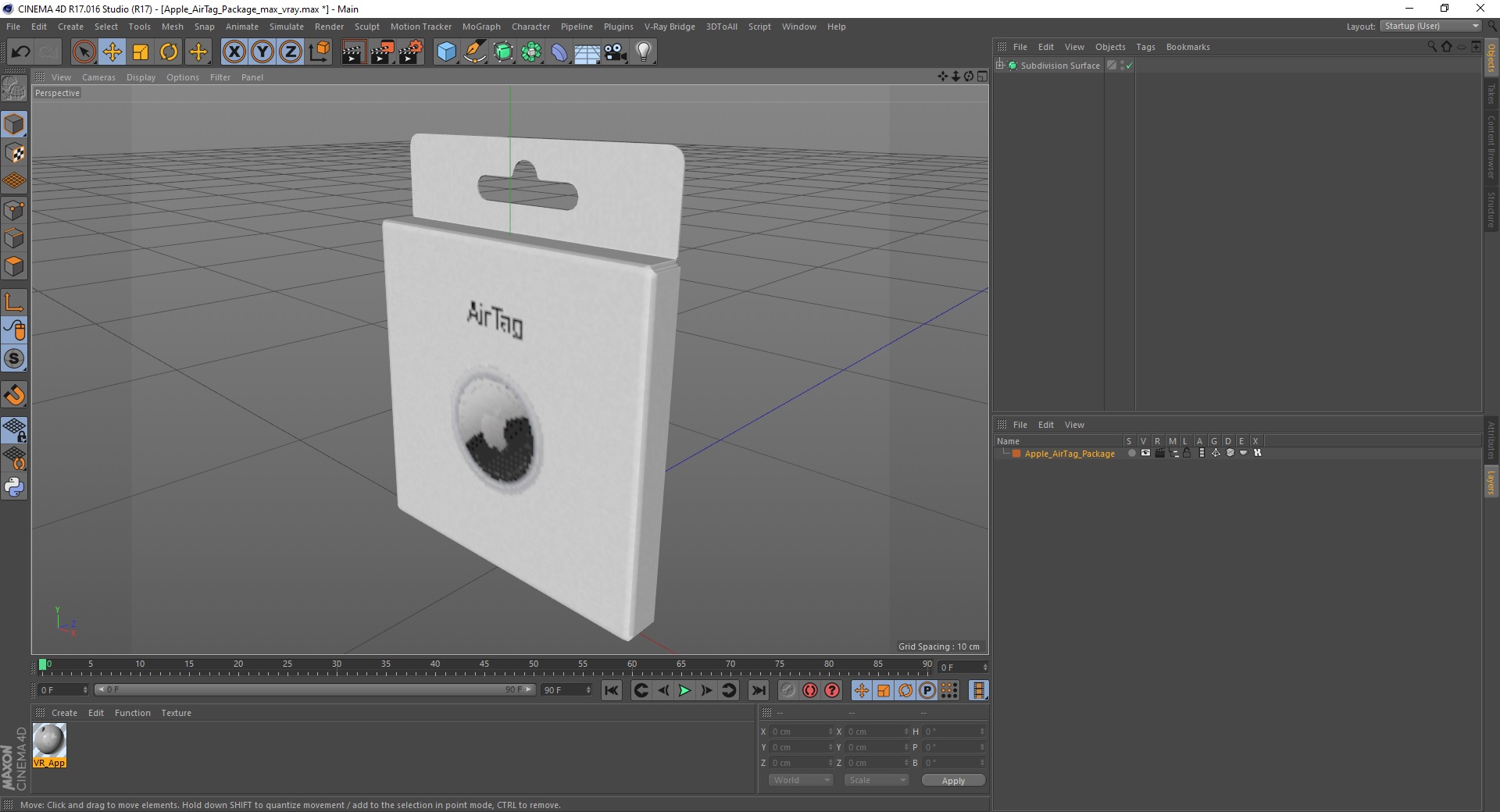 3D model Apple AirTag Package