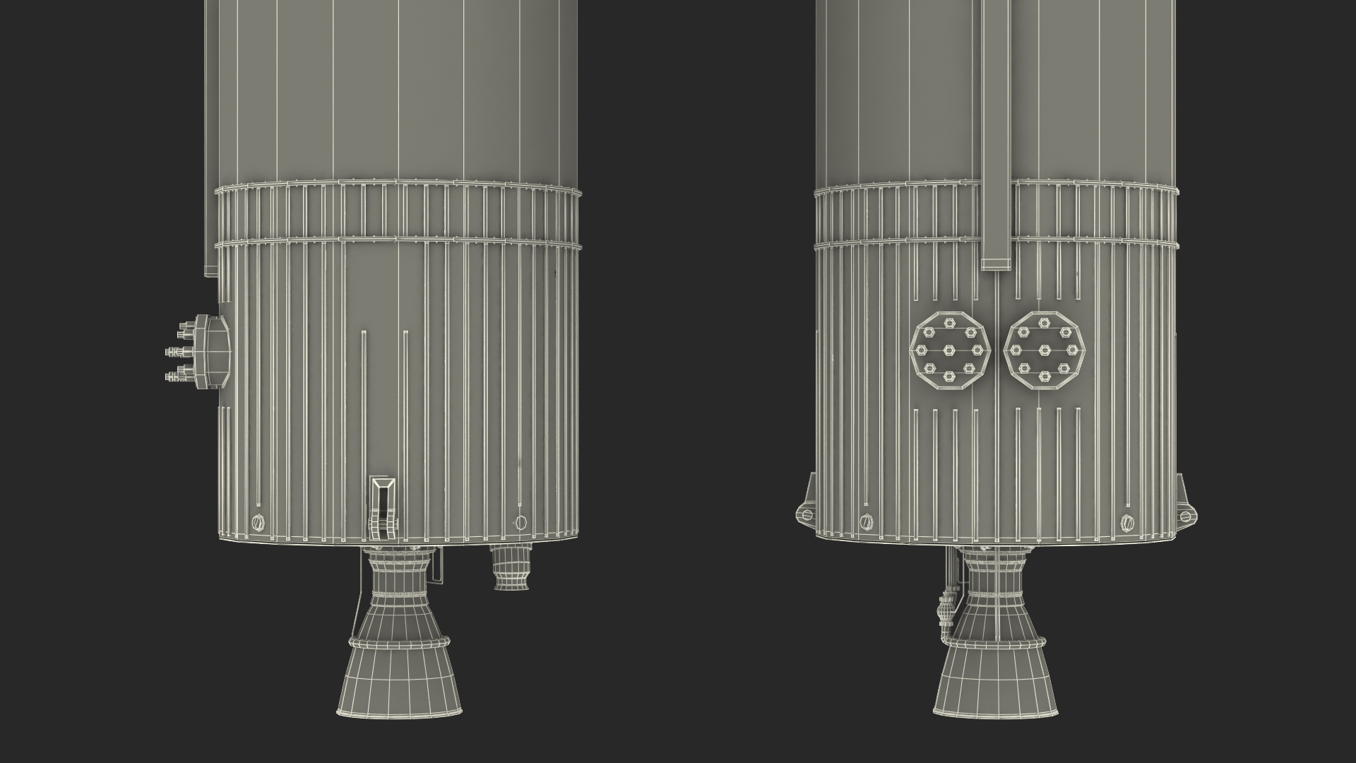 3D Three Stage Carrier Rocket