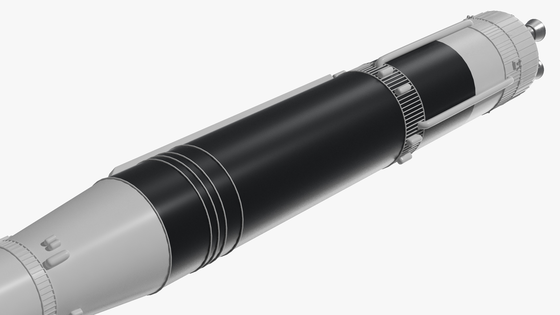 3D Three Stage Carrier Rocket