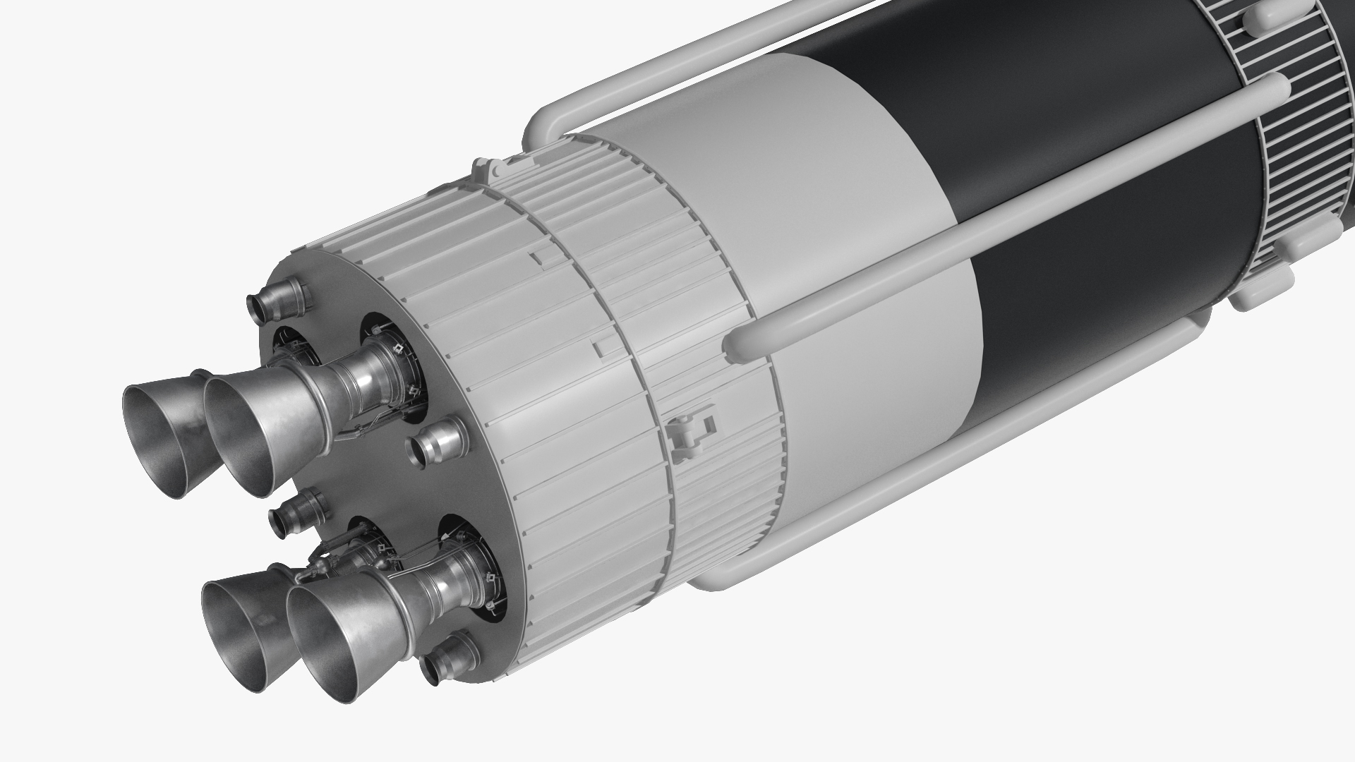 3D Three Stage Carrier Rocket