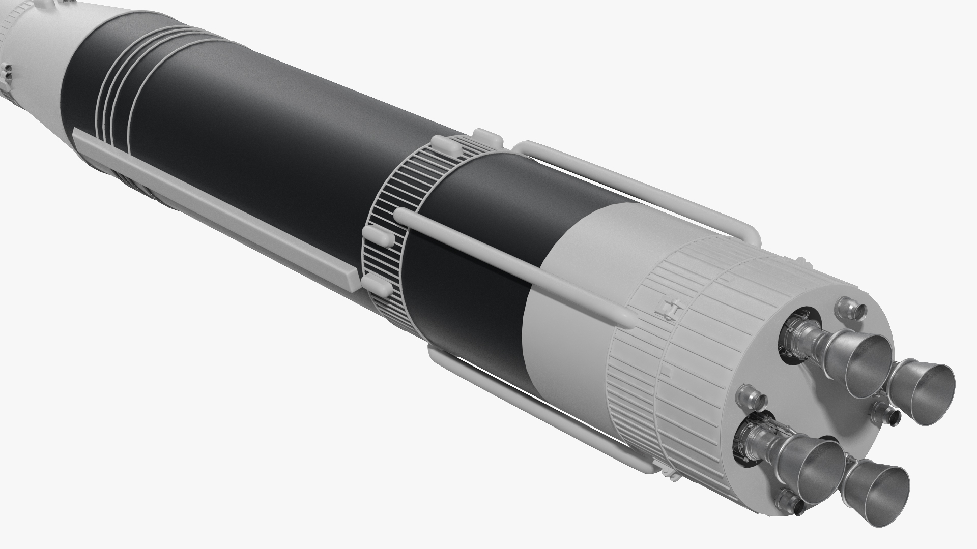 3D Three Stage Carrier Rocket