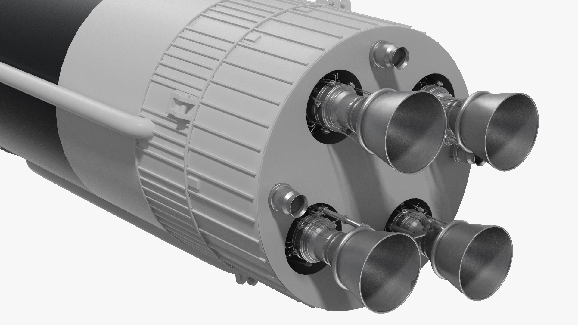 3D Three Stage Carrier Rocket