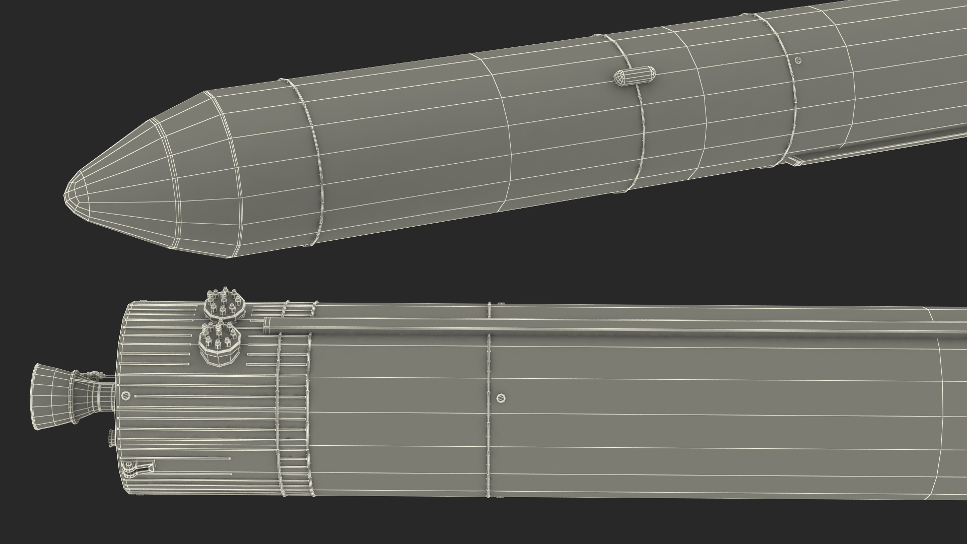 3D Three Stage Carrier Rocket