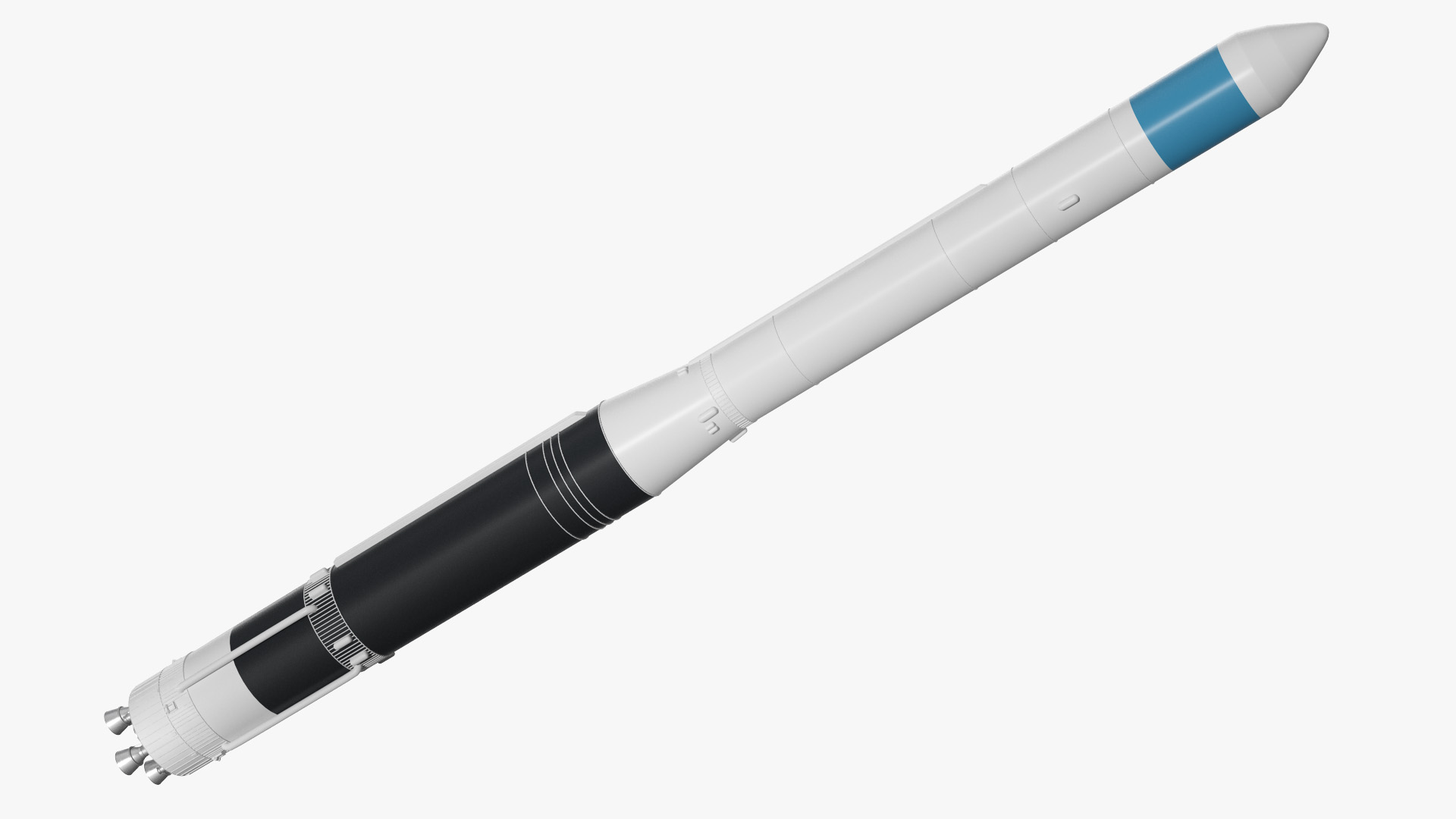 3D Three Stage Carrier Rocket
