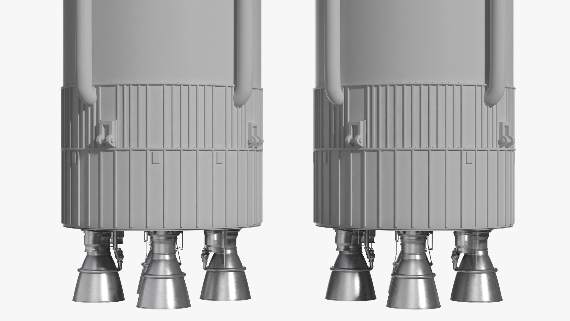 3D Three Stage Carrier Rocket