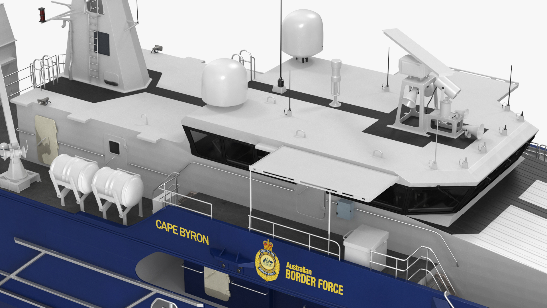 3D model Patrol Vessel ABFC Cape Byron Rigged for Maya