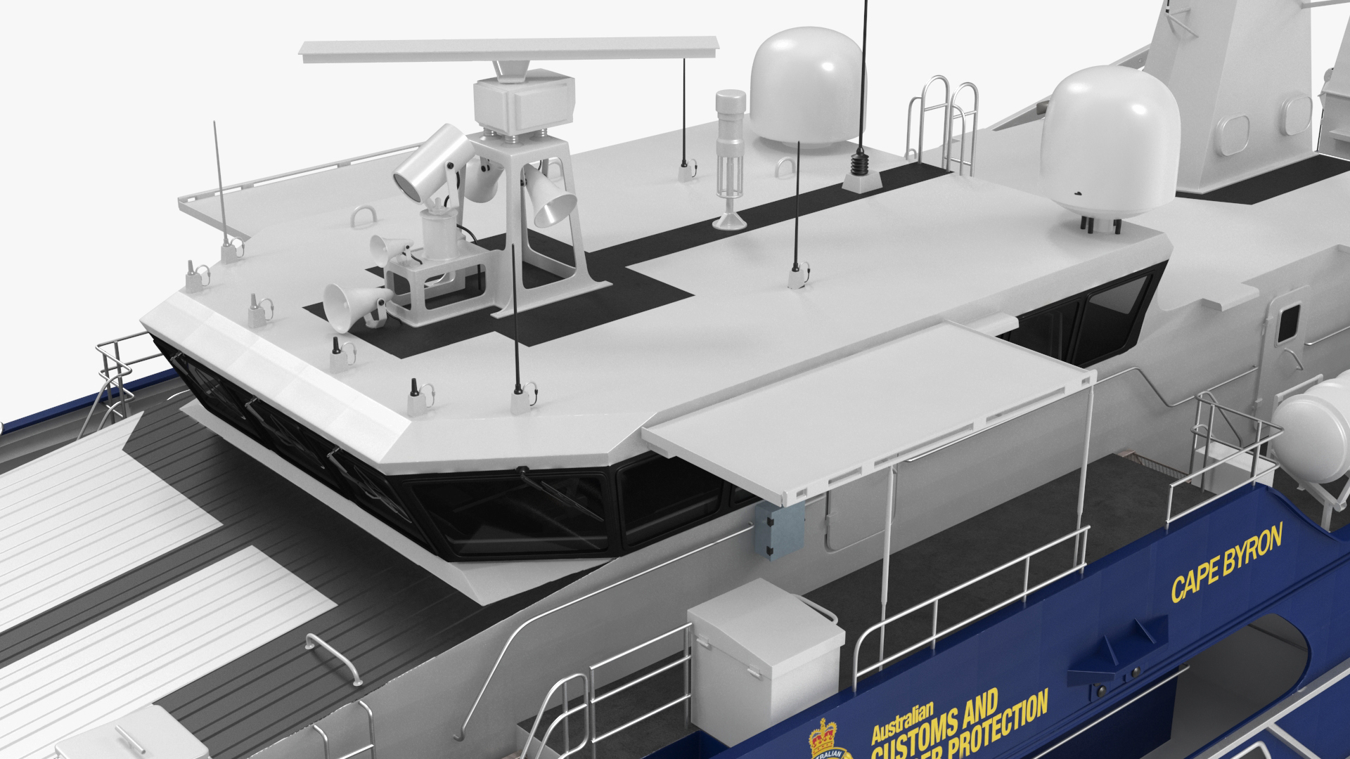 3D model Patrol Vessel ABFC Cape Byron Rigged for Maya