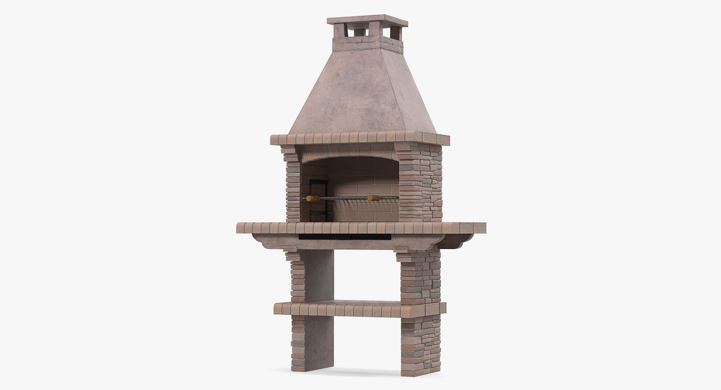 Stone Masonry Barbecue 3D