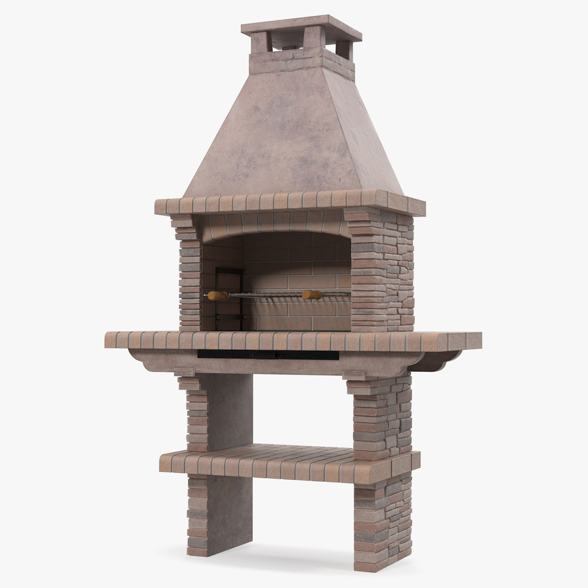 Stone Masonry Barbecue 3D Model
