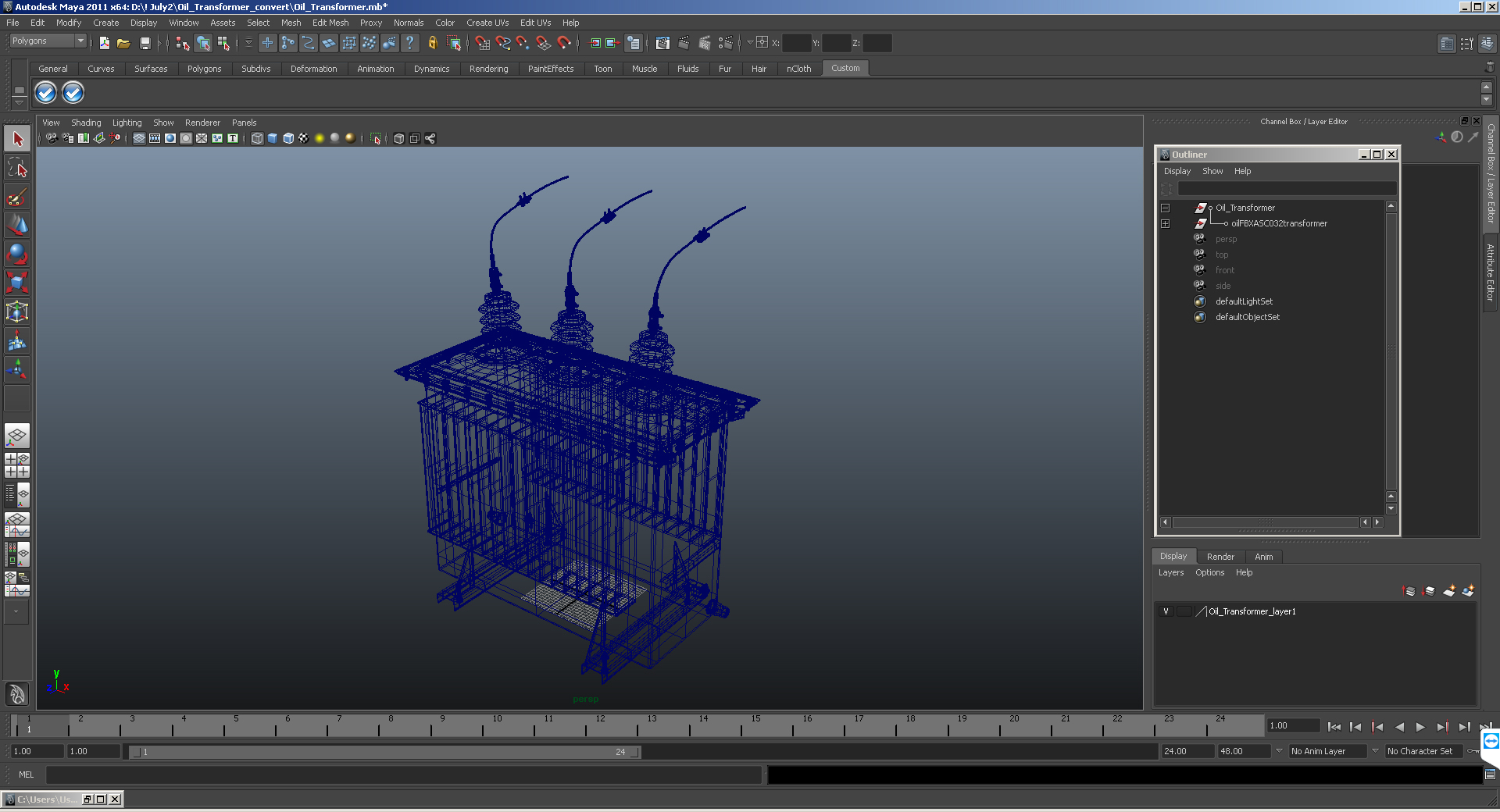 3D model Oil Transformer