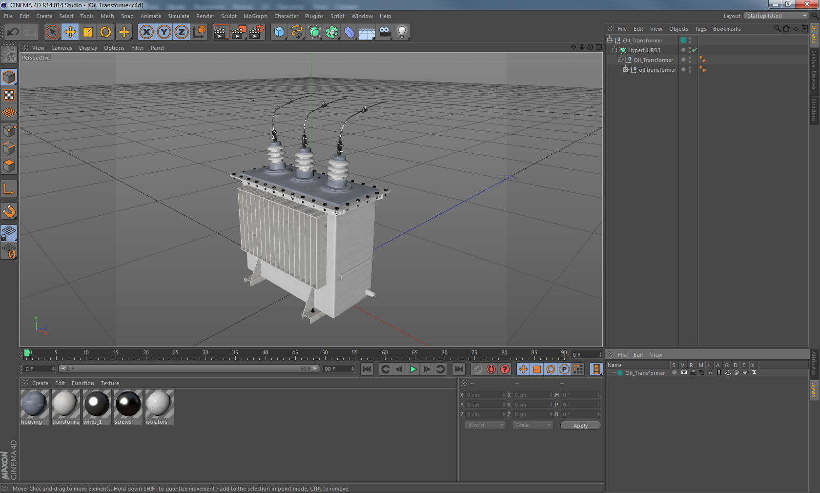 3D model Oil Transformer