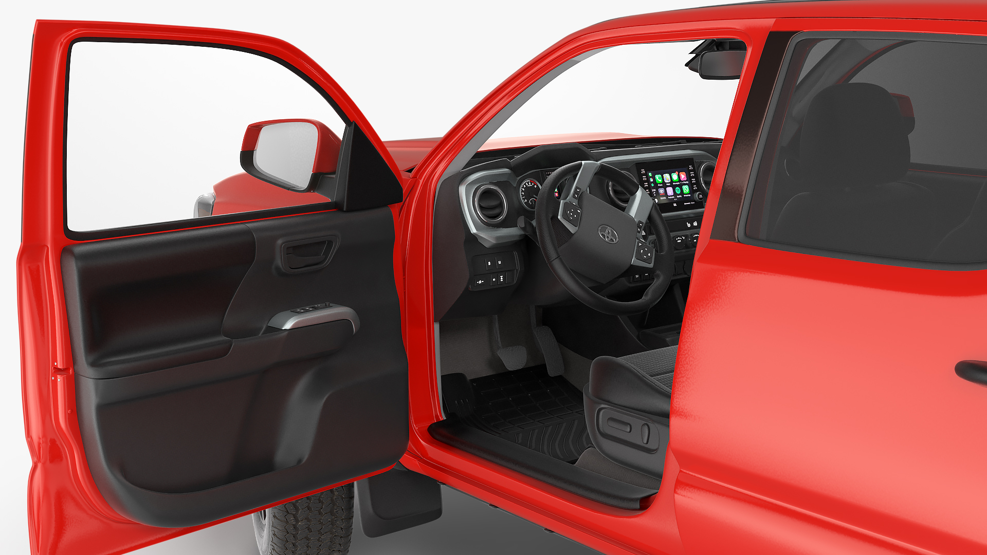 3D Toyota Tacoma TRD Off Road Red Metallic 2021 Rigged