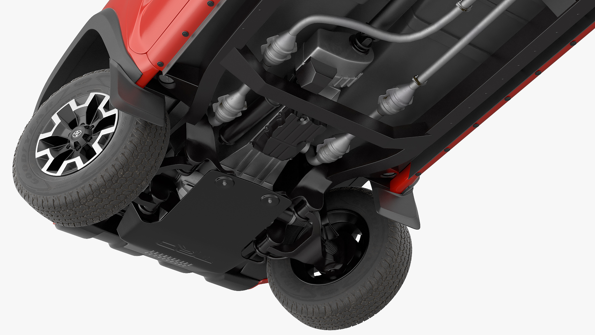 3D Toyota Tacoma TRD Off Road Red Metallic 2021 Rigged