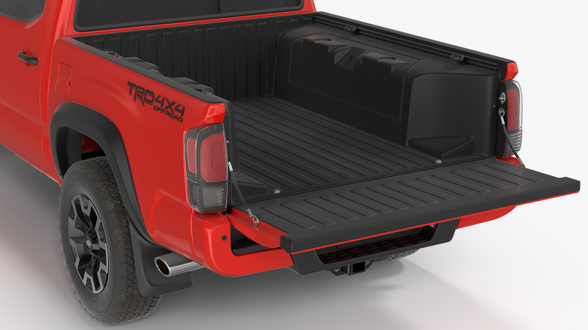 3D Toyota Tacoma TRD Off Road Red Metallic 2021 Rigged