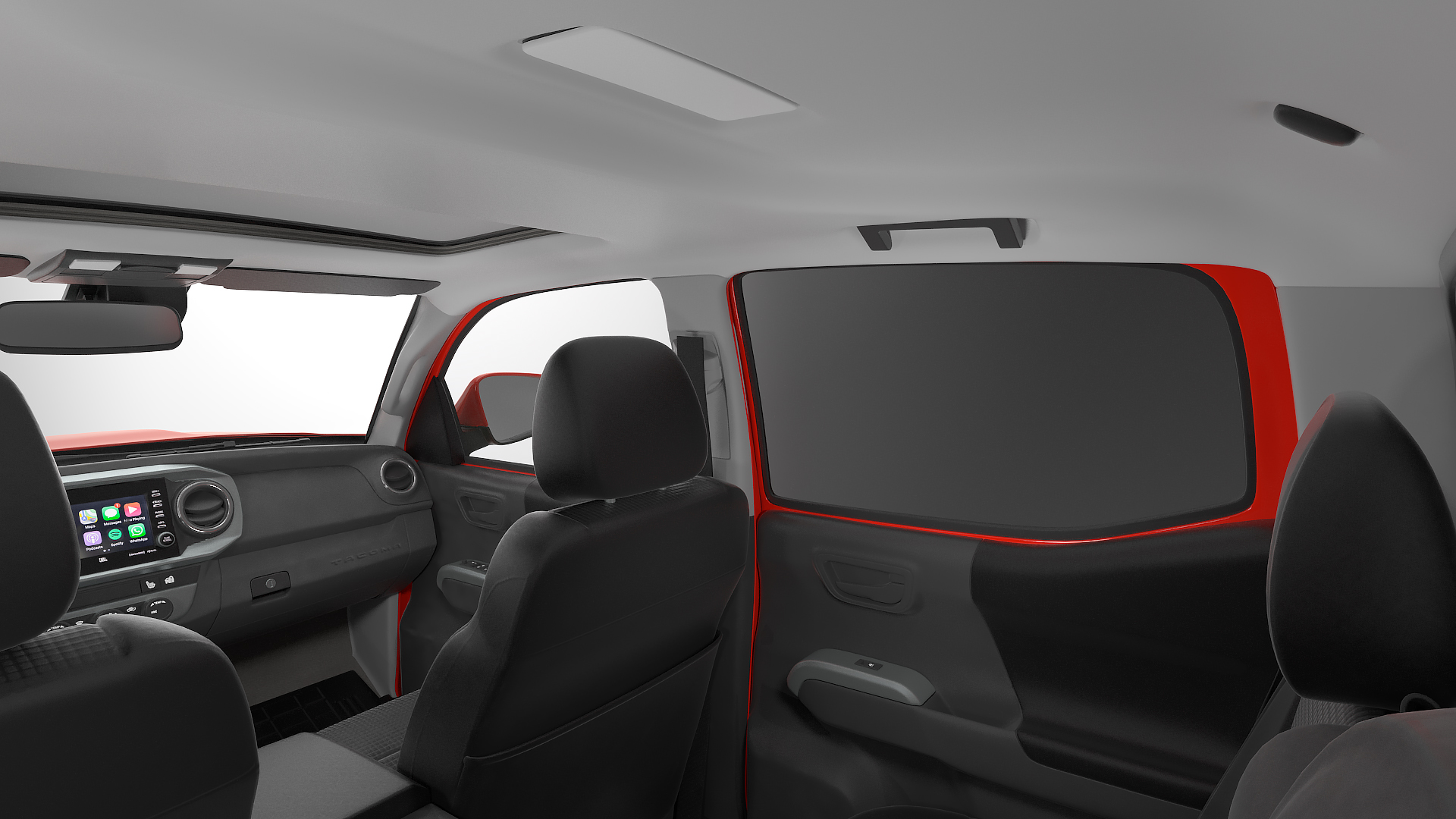 3D Toyota Tacoma TRD Off Road Red Metallic 2021 Rigged