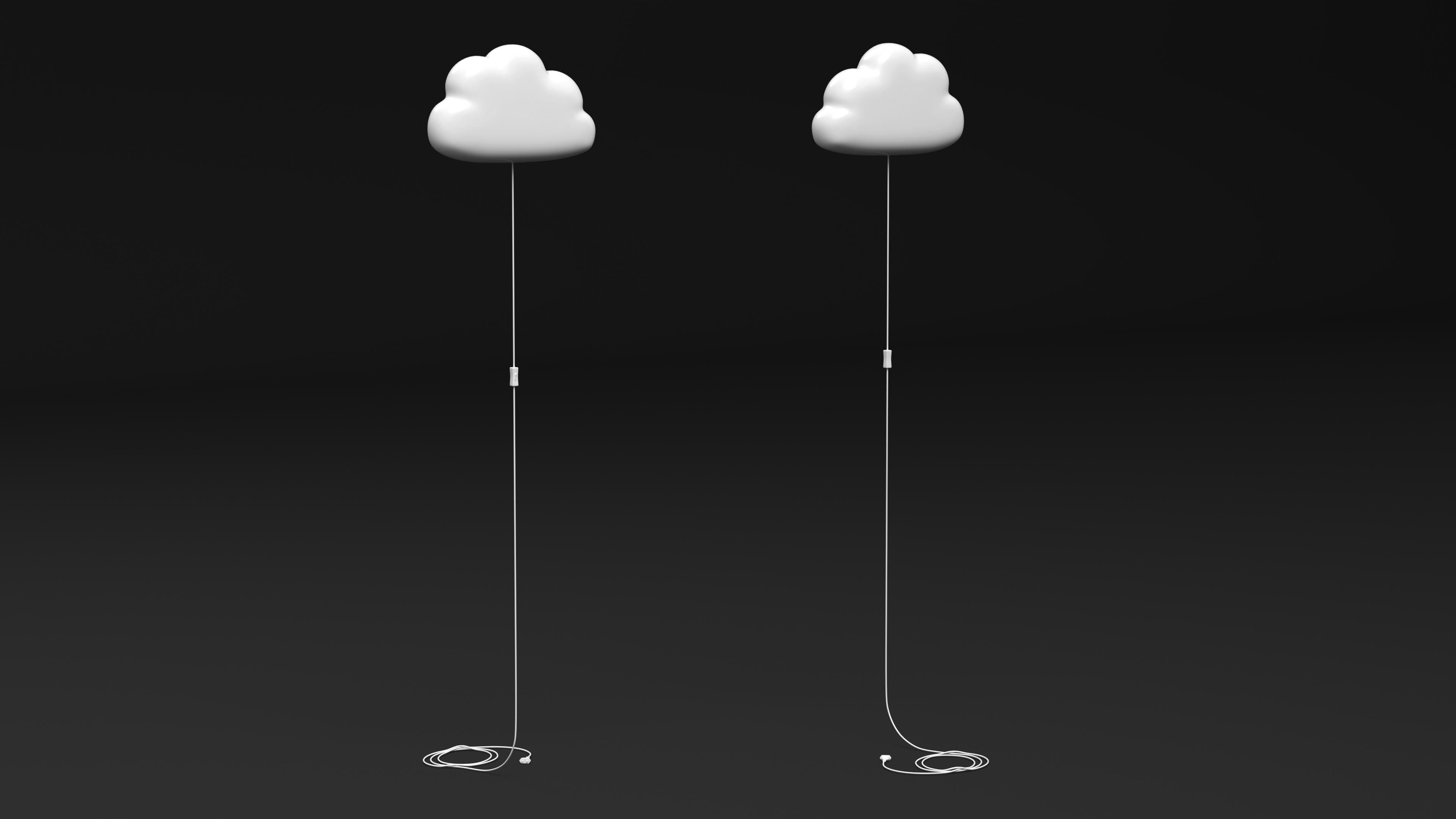 Wall Lamp for Children IKEA UPPLYST Cloud White 3D