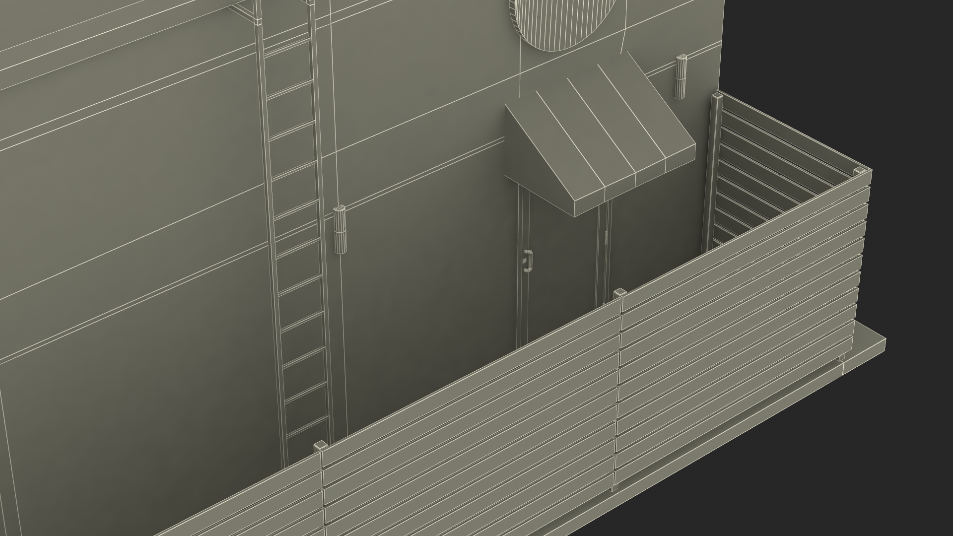 3D model Building with Summer Cafe