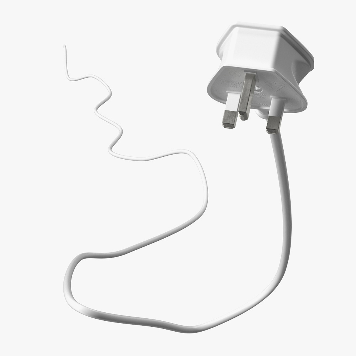 Type G Electric Plug White Rigged for Maya 3D