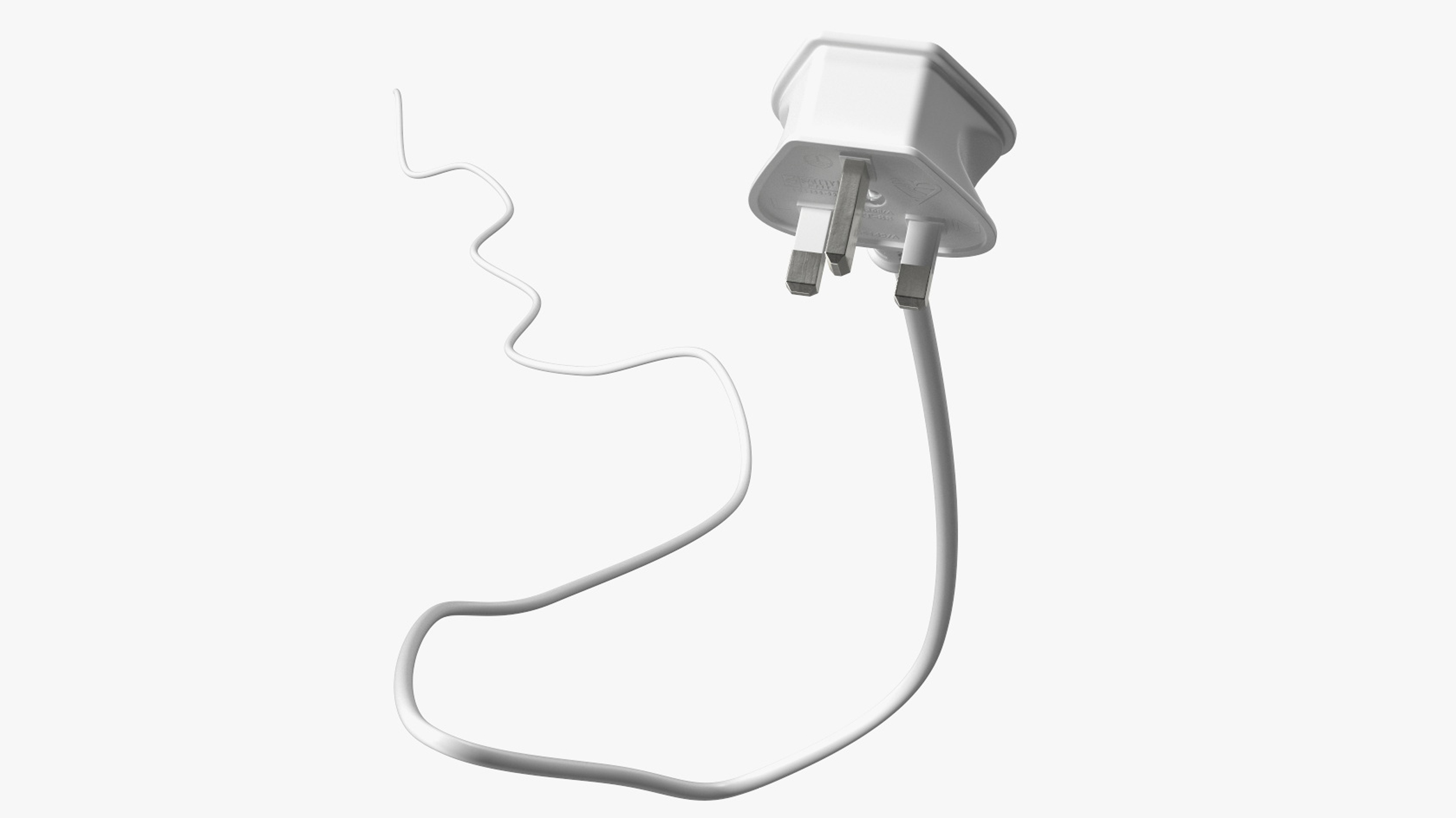 Type G Electric Plug White Rigged for Maya 3D