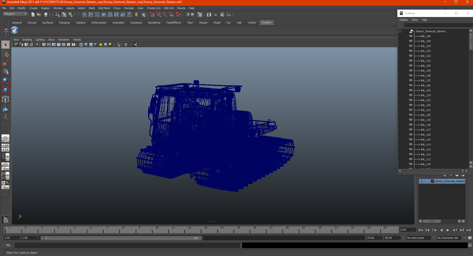 3D Snowy Snowcat Generic