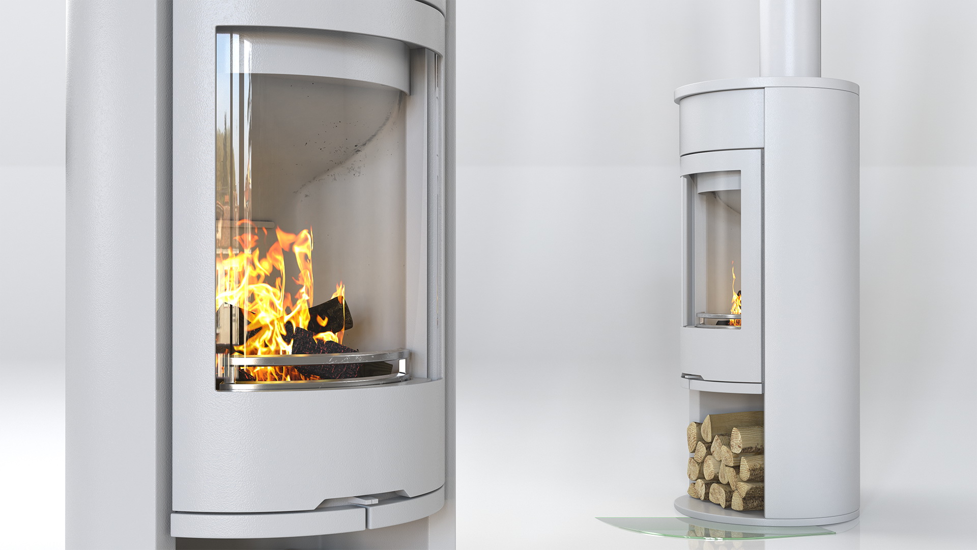3D Modern Wood Burning Stove Generic model