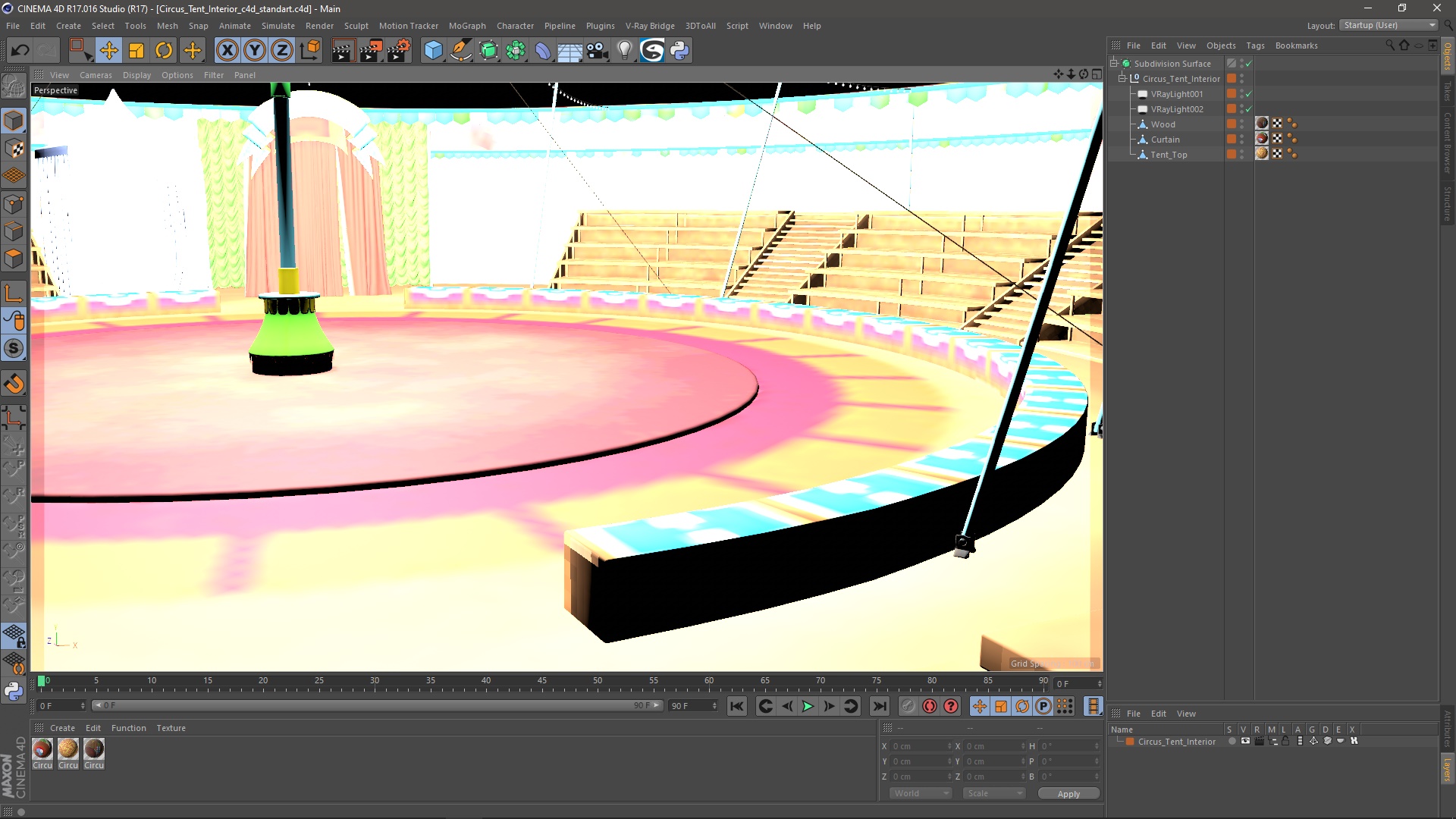 3D model Circus Tent Interior