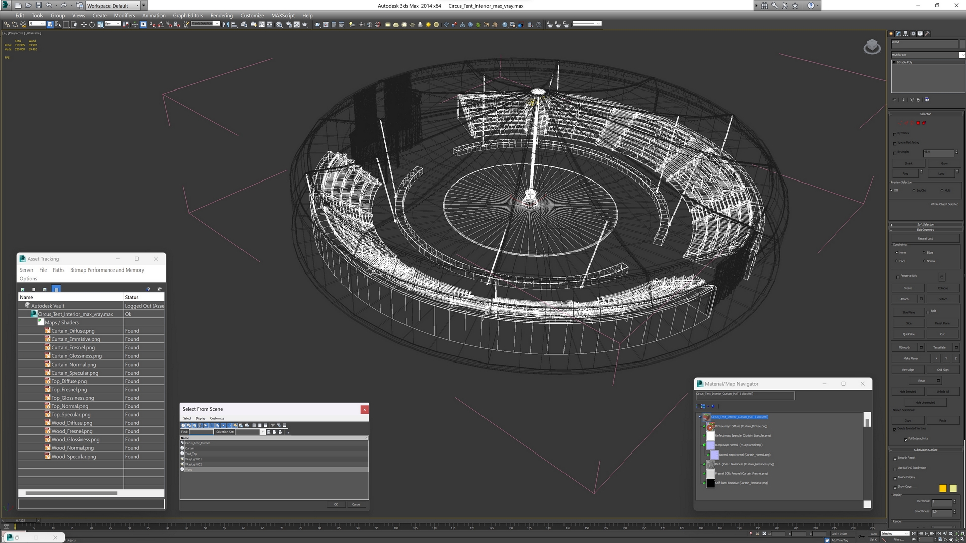 3D model Circus Tent Interior