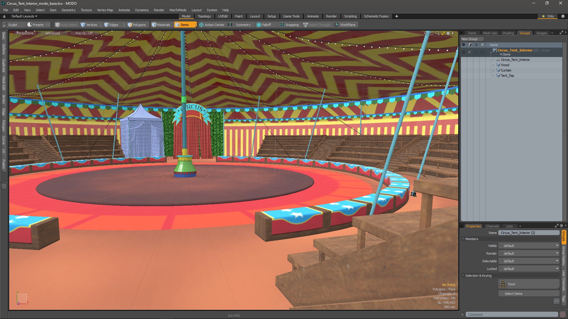 3D model Circus Tent Interior
